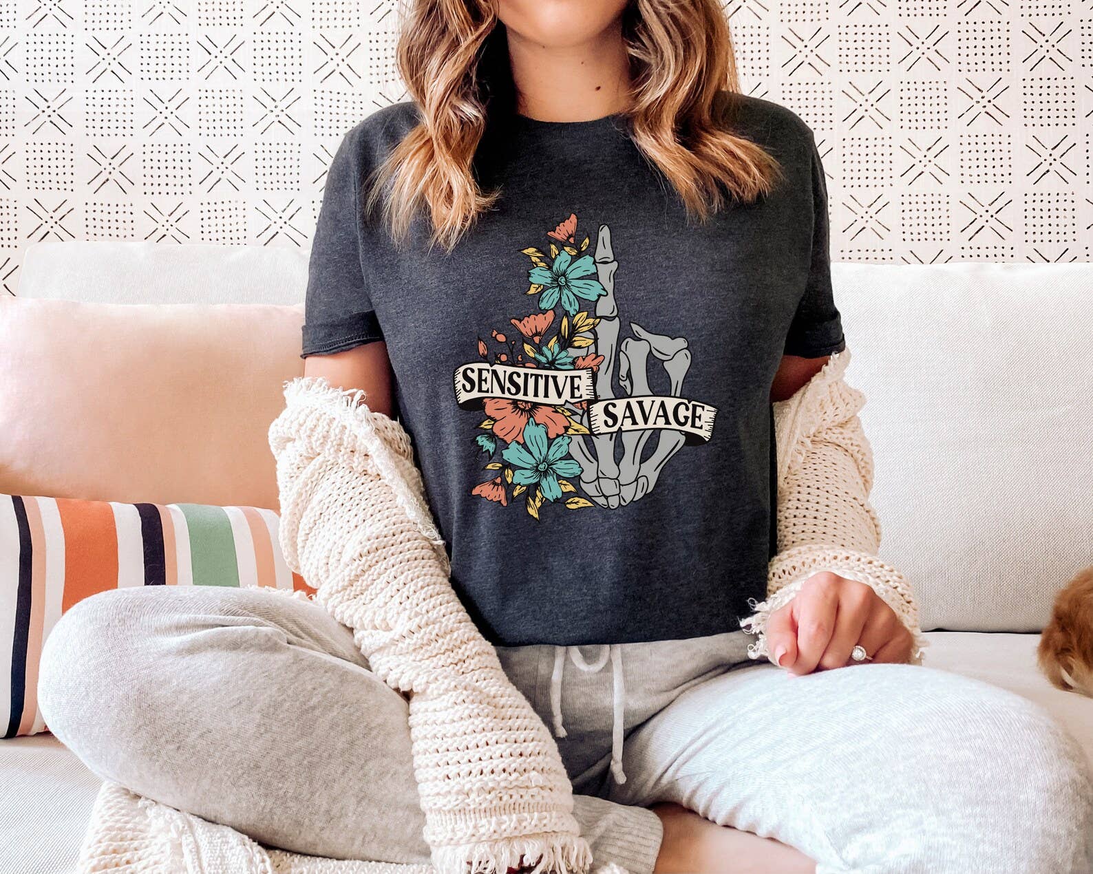 Sensitive Savage Shirt Hoodie, Sweatshirt | PodTeesHub.com