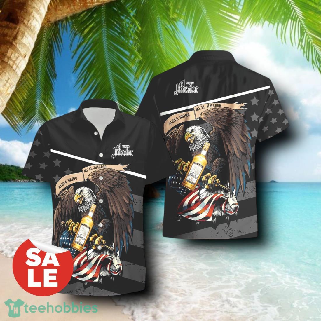 El Jimador Eagle American Flag Combo Hawaiian Shirt & Shorts For Men Women