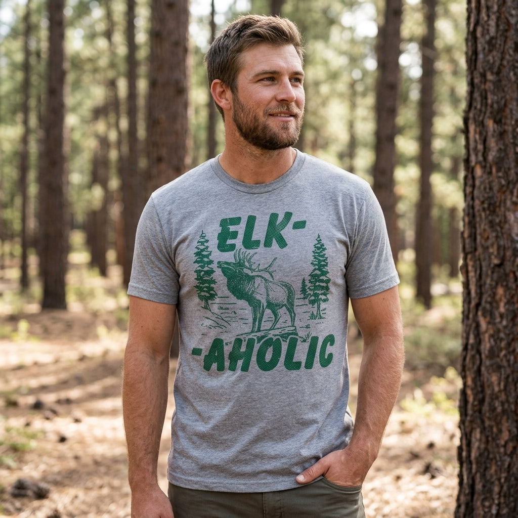 Elk Aholic Men's T Shirt