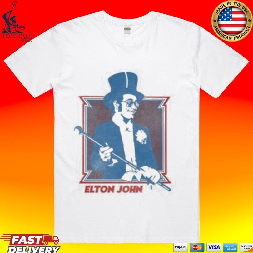 Elton John Top Hat Ringer T-shirt
