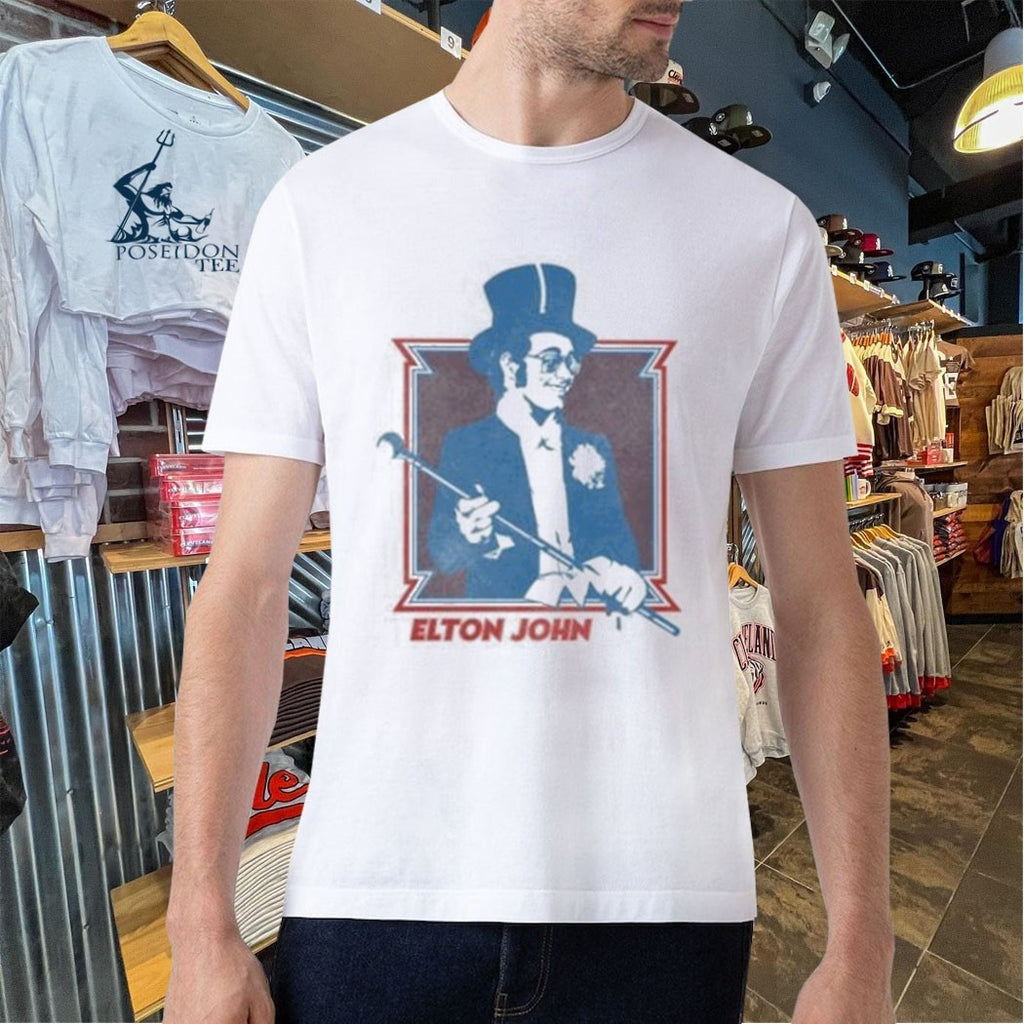 Elton John Top Hat Ringer T-shirt