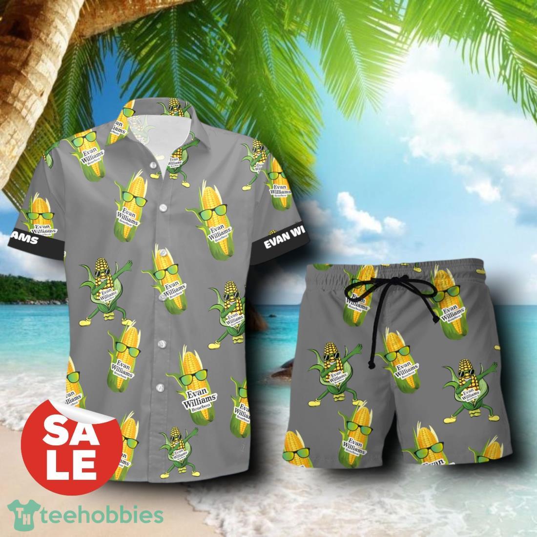 Evan Williams Funy Combo Hawaiian Shirt & Shorts For Men Women
