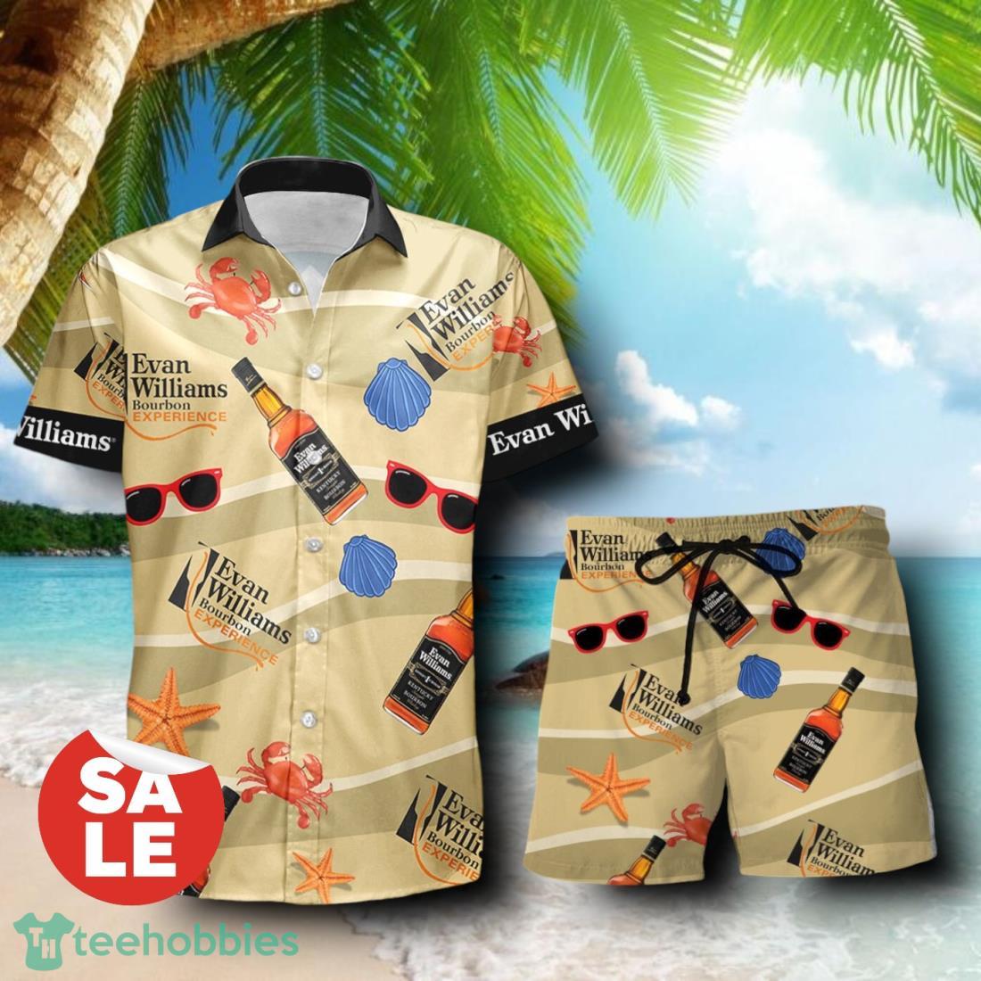 Evan Williams Summer Seafood Combo Hawaiian Shirt & Shorts For Men Women