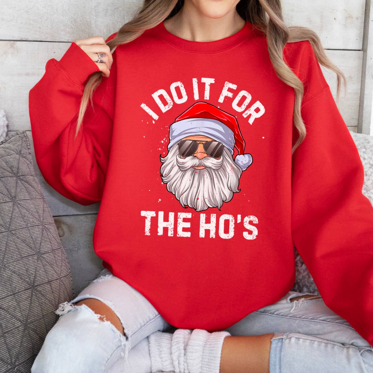 I Do It For the Ho’S Christmas Crewneck Sweatshirt T-Shirts, Hoodie | PodTeesHub.com