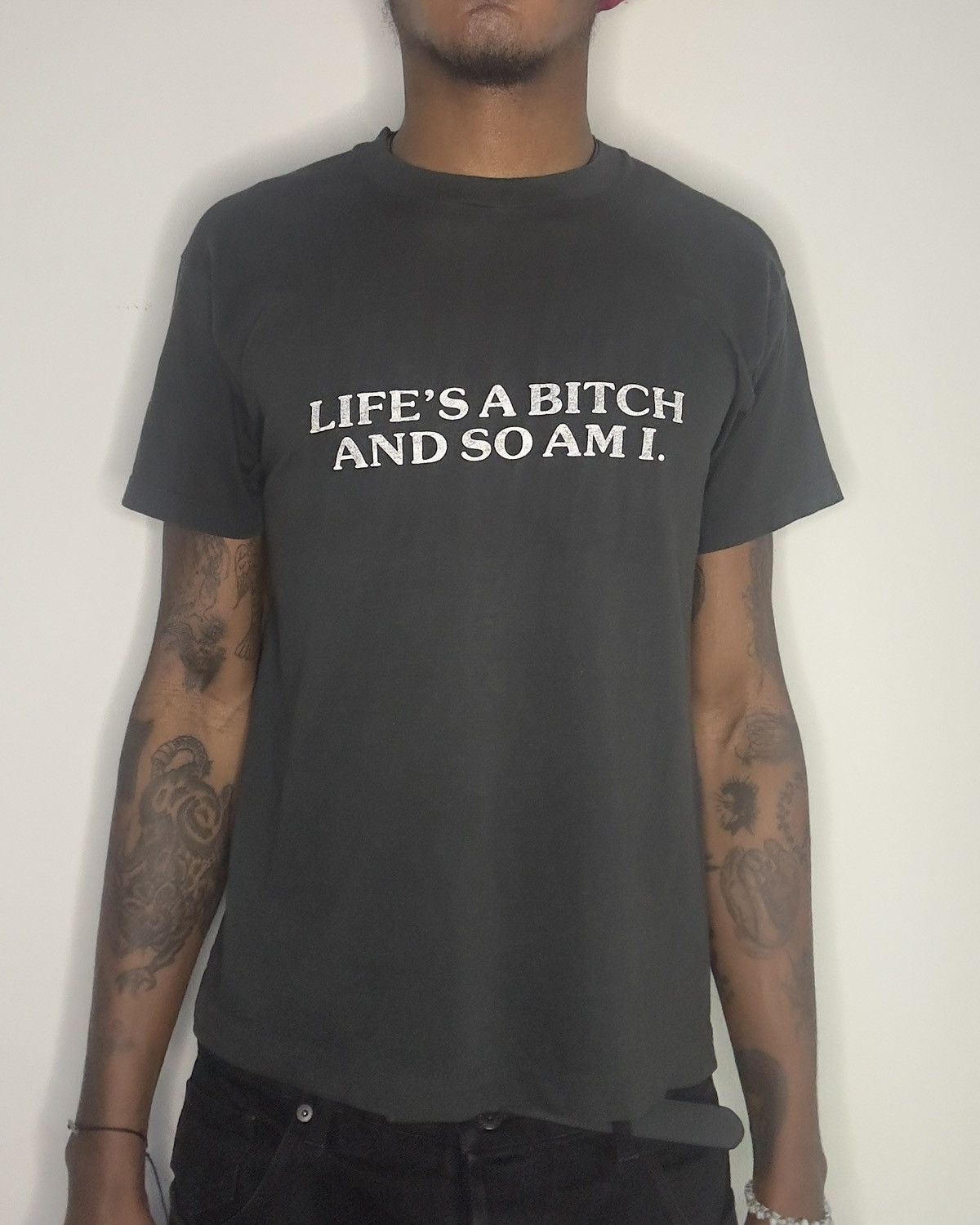 Vintage 90s 2000s Lifes A Bitch Tee Hoodie, Sweatshirt | PodTeesHub.com