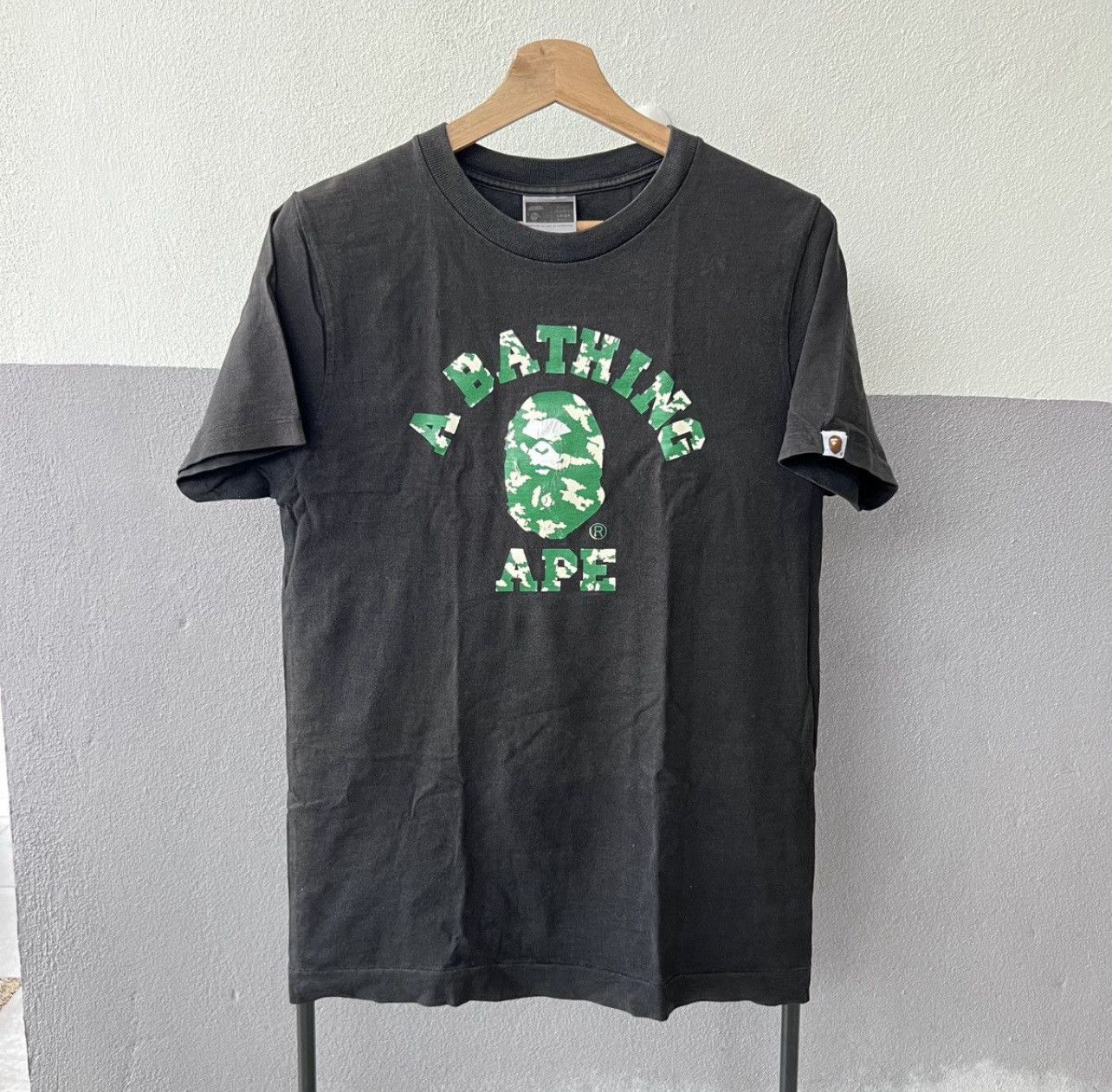 Vintage Faded Bape Bathing Ape Digital Logo Single Stich Tee Hoodie, Sweatshirt | PodTeesHub.com
