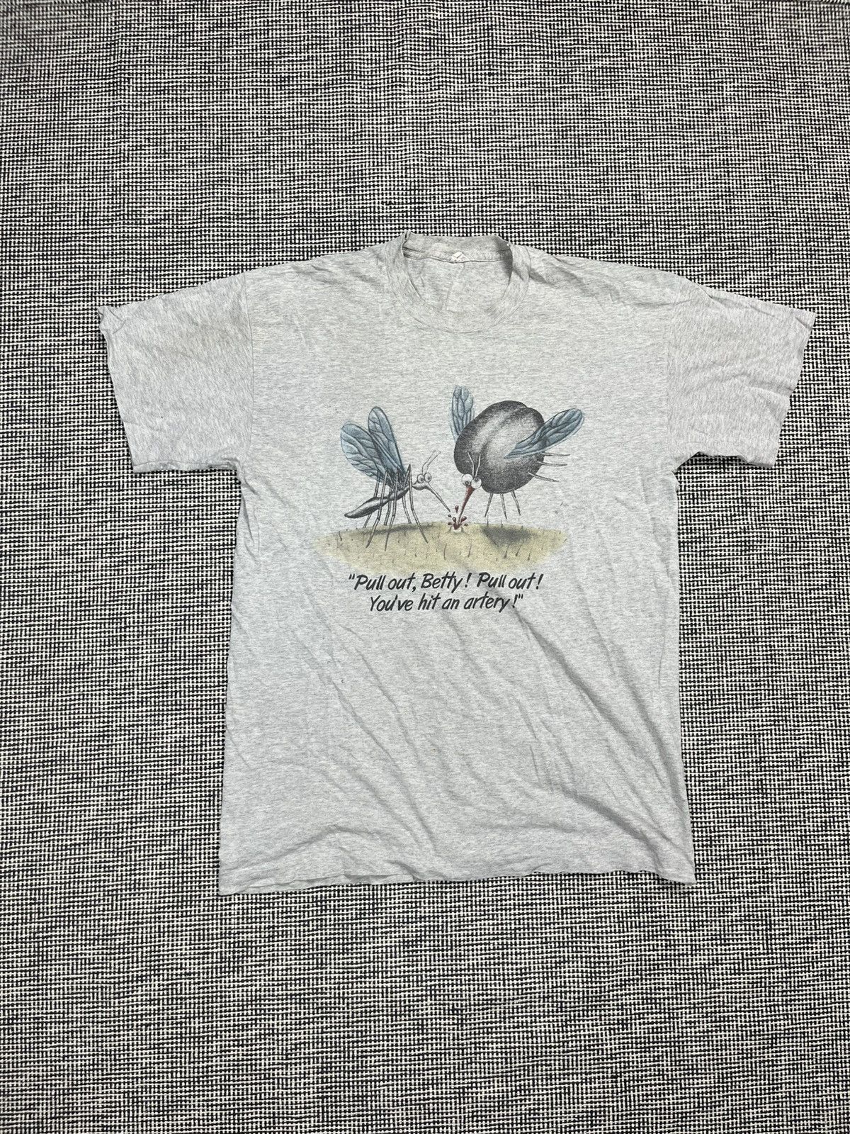 90s Vintage Mosquito Funny Humor Screen Stars Gray T-Shirts, Hoodie, Sweatshirt