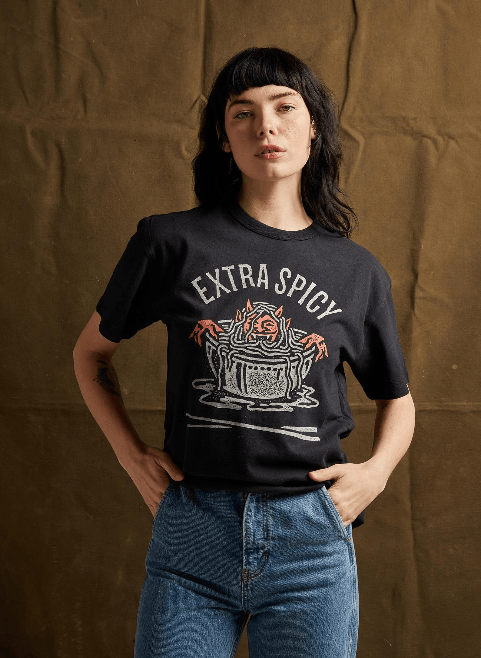 Vintage Extra Spicy Personality T Shirt Funny Graphic Tee Hoodie, Sweatshirt | PodTeesHub.com