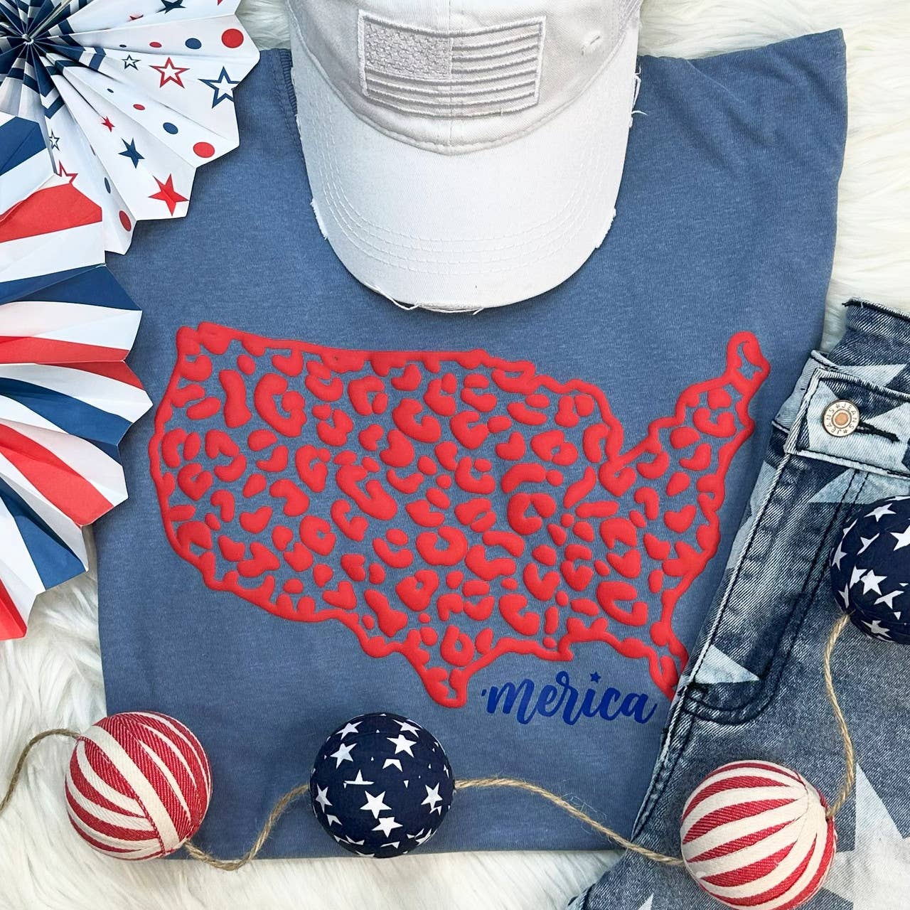 Leopard United States Puff Pigment Dyed Tee Hoodie, Sweatshirt | PodTeesHub.com