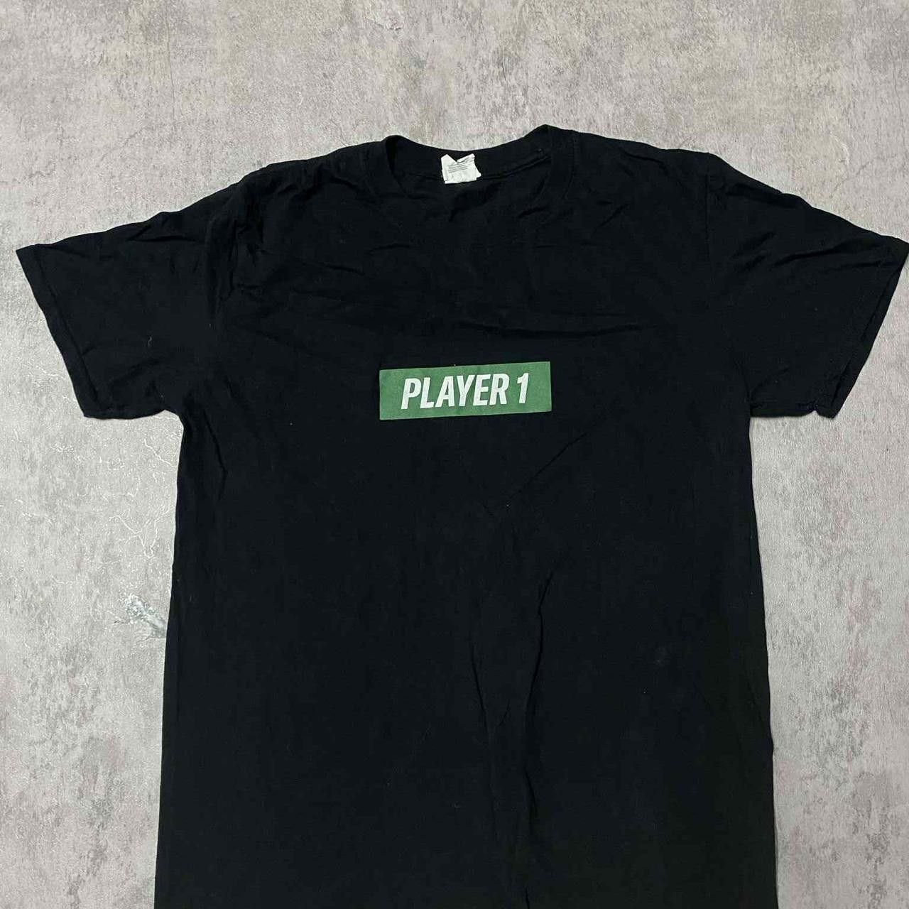 Gildan Black Green Player 1 Tee Gaming Hoodie, Sweatshirt | PodTeesHub.com