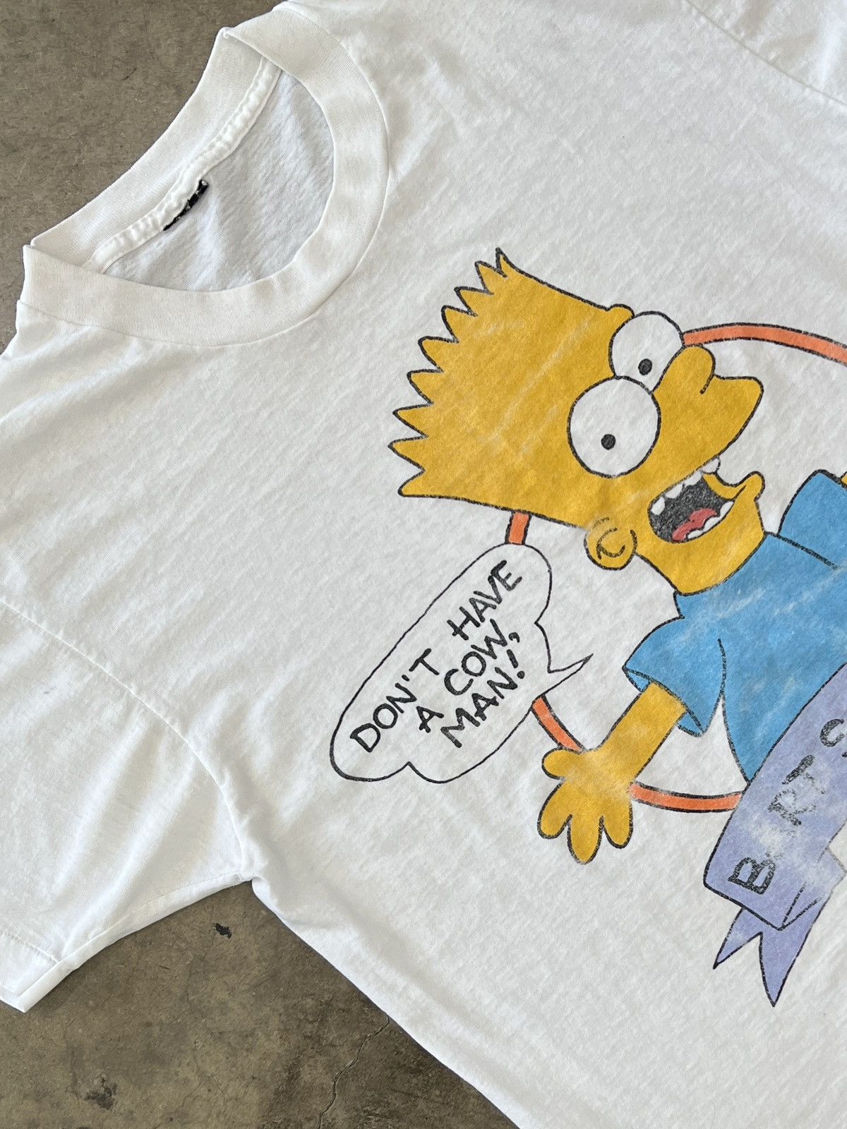 The Simpsons Vintage 90s Simpson Bart Dont Have A Cow Tv Tee Large Hoodie, Sweatshirt | PodTeesHub.com