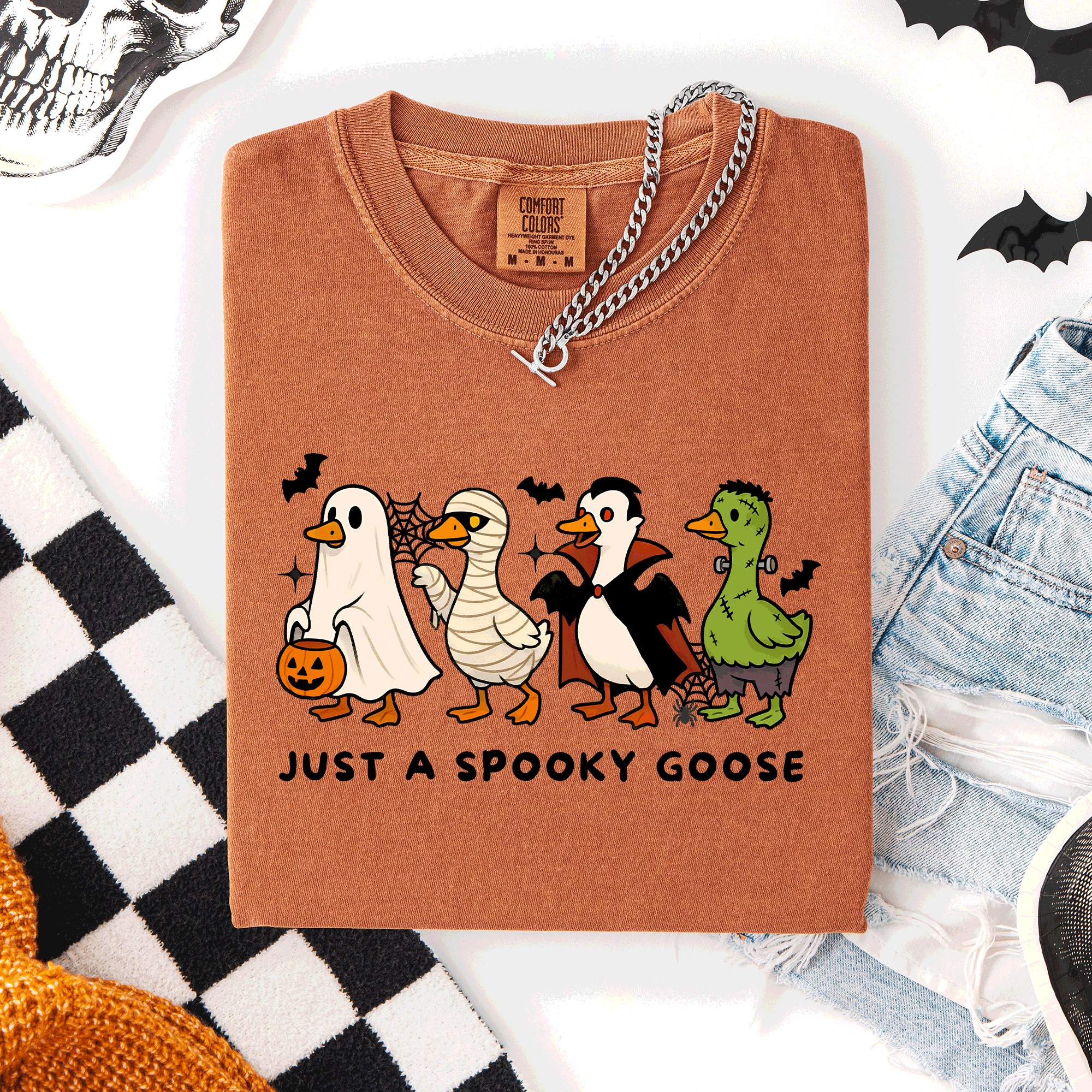 Just A Spooky Goose, Dracula, Vampire Halloween T-Shirt Hoodie, Sweatshirt | PodTeesHub.com