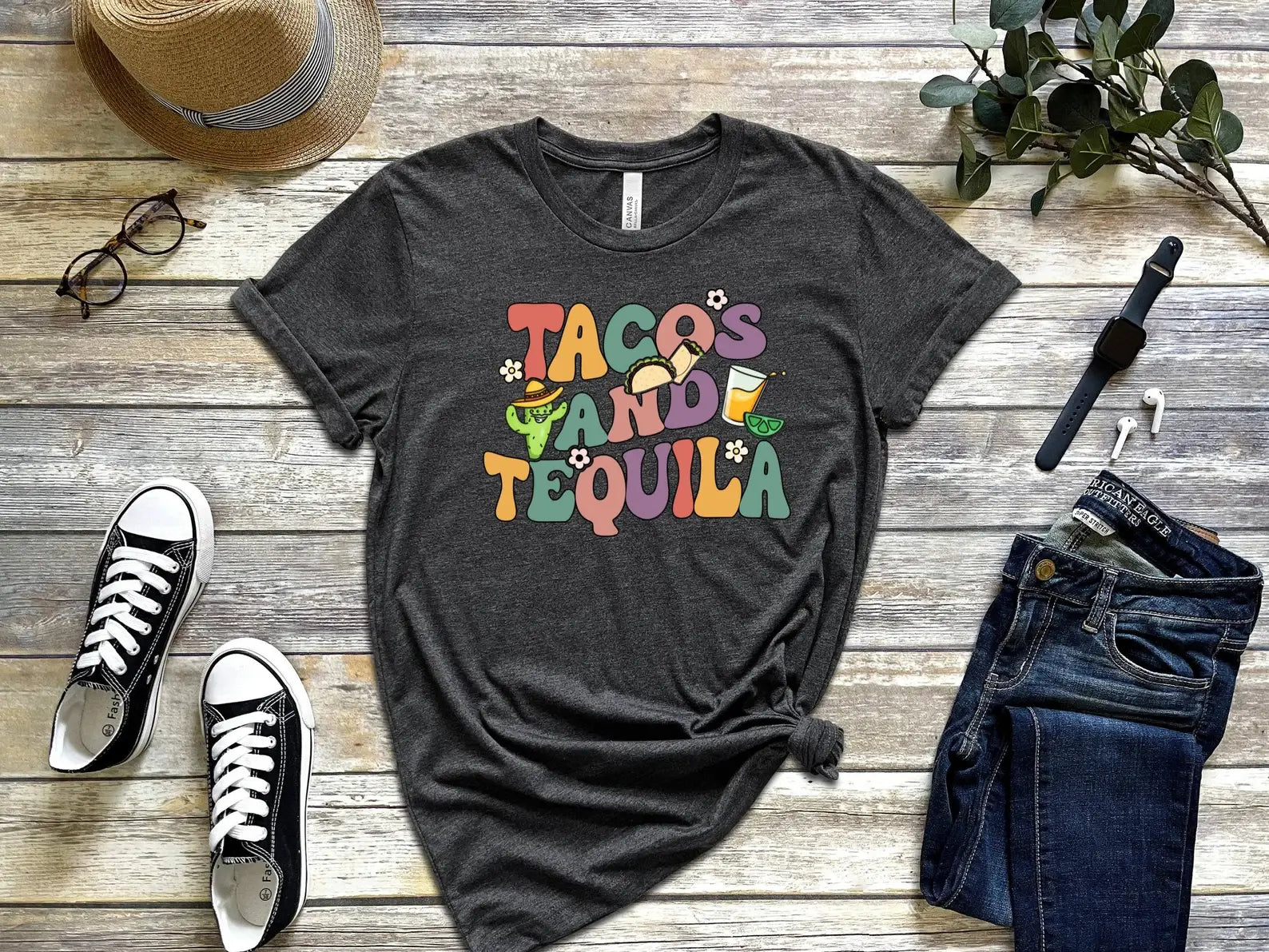 Tacos and Tequila T-Shirt Hoodie, Sweatshirt | PodTeesHub.com