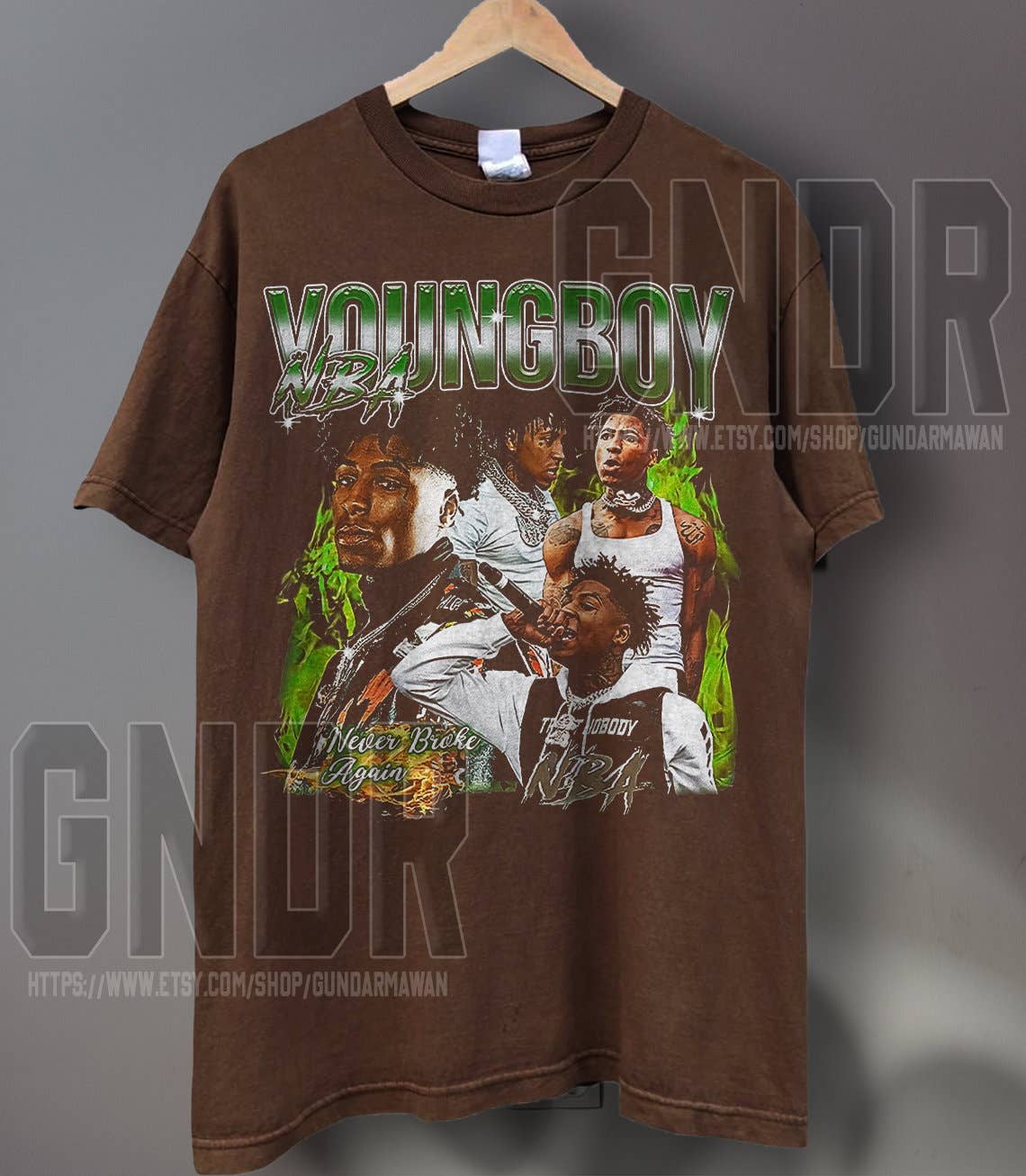 Nba Hip Hop Vintage 90s Shirt - Youngboy Tour Rap Tee Hoodie, Sweatshirt | PodTeesHub.com
