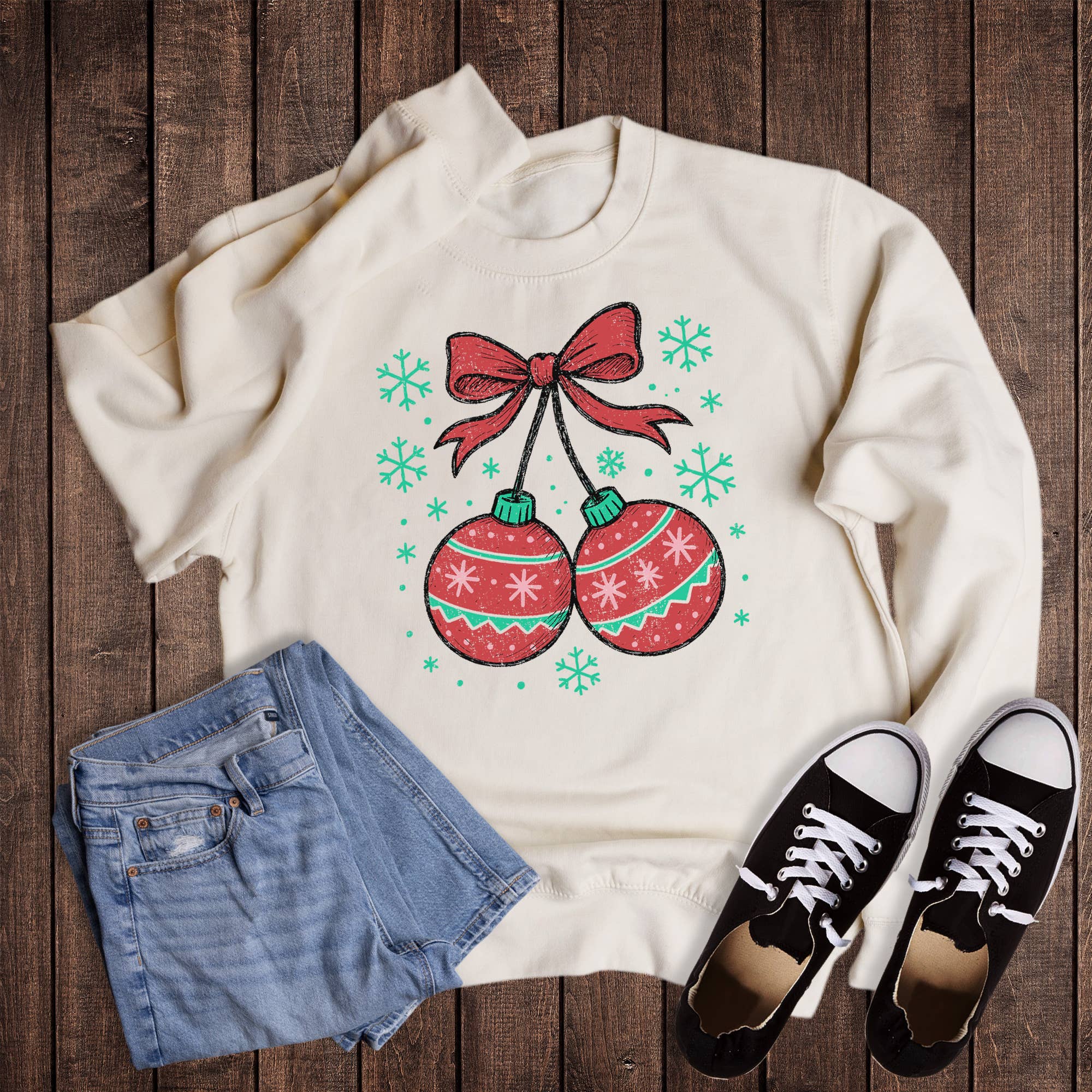 Christmas Coquette Cherries Sweatshirt T-Shirts, Hoodie | PodTeesHub.com