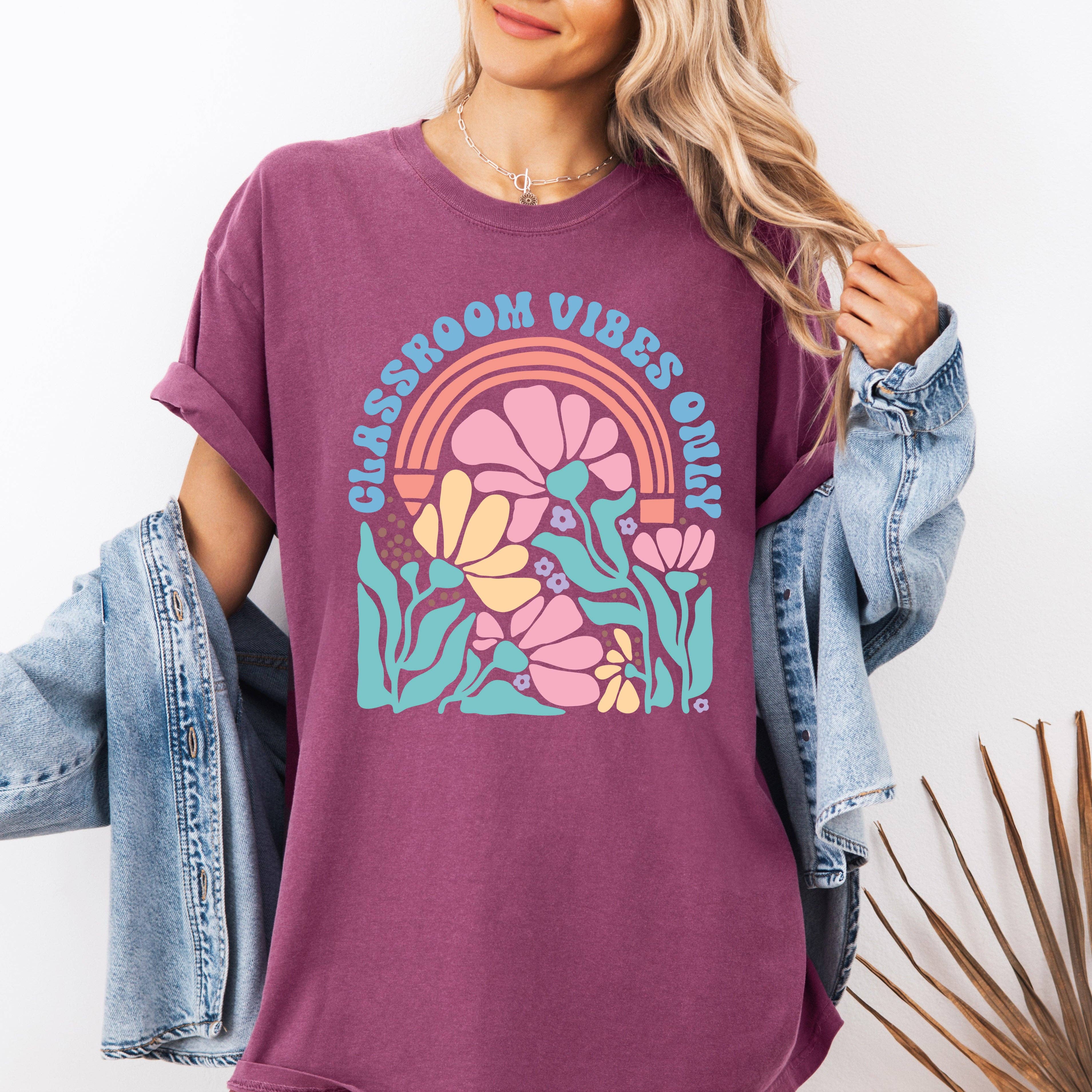 Classroom Vibes Only Back To School, First Day T-Shirt Hoodie, Sweatshirt | PodTeesHub.com