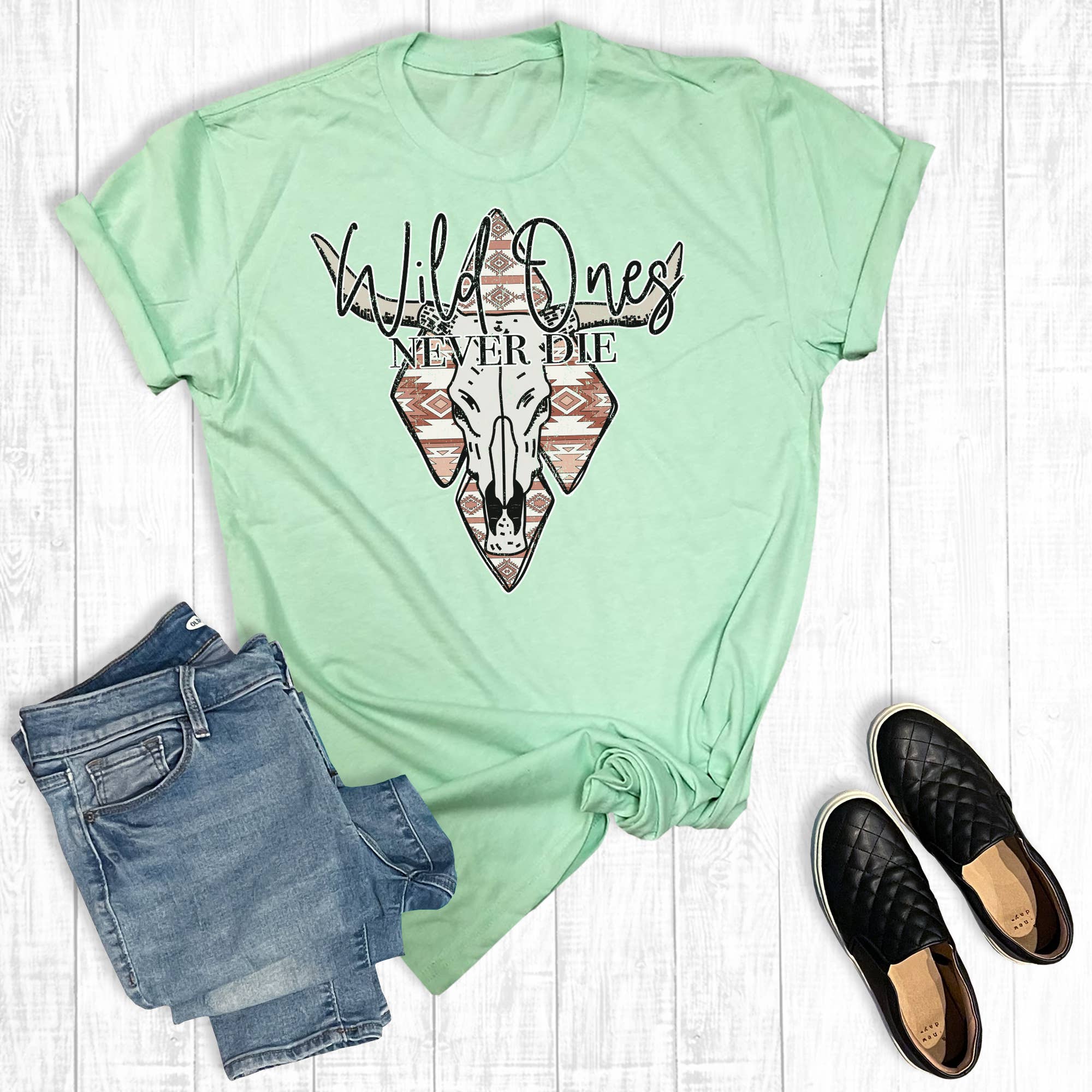 Western Wild Ones Never Die Graphic Tee Hoodie, Sweatshirt | PodTeesHub.com