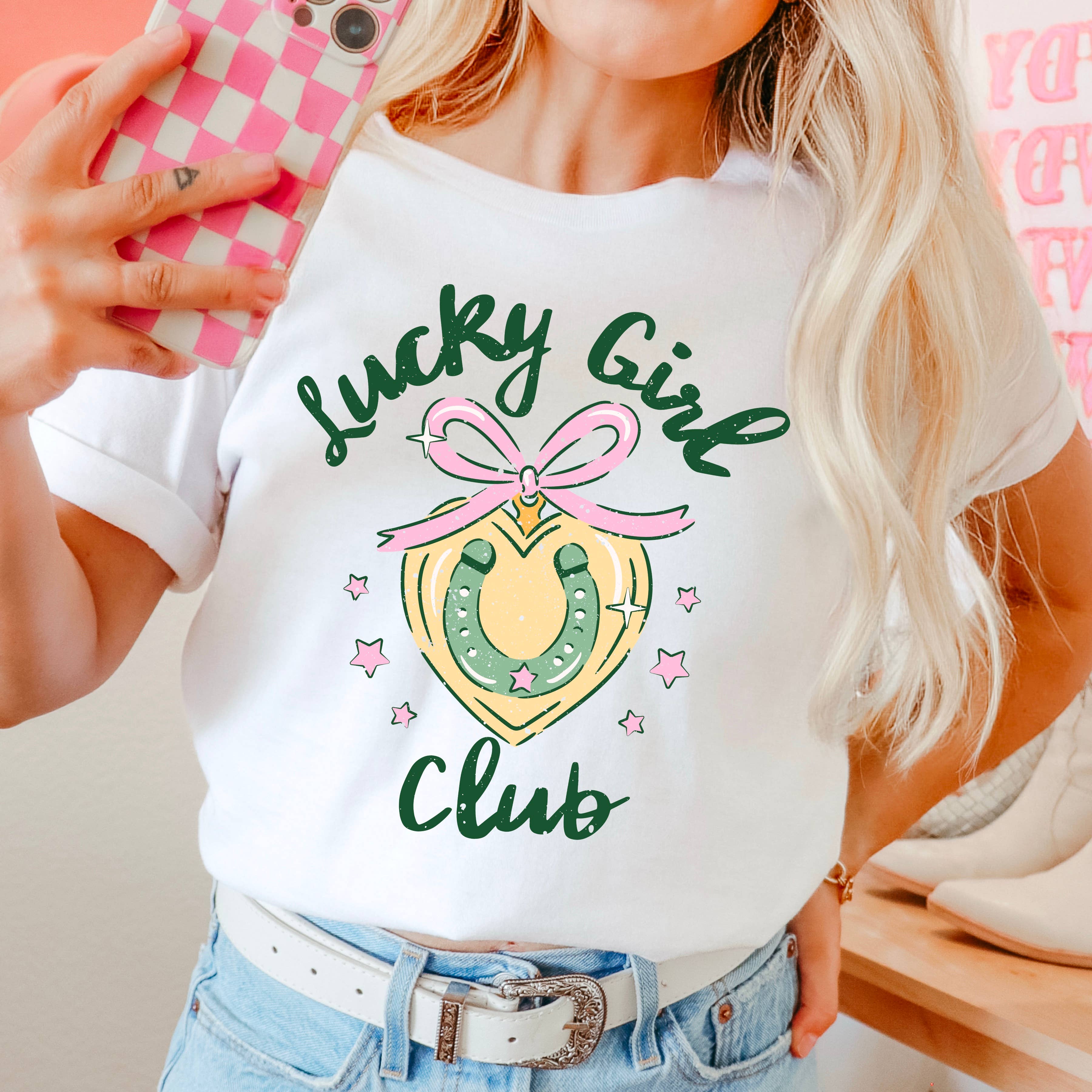 Lucky Girl St. Patricks Day Graphic Tee | Comfort Color Hoodie, Sweatshirt | PodTeesHub.com