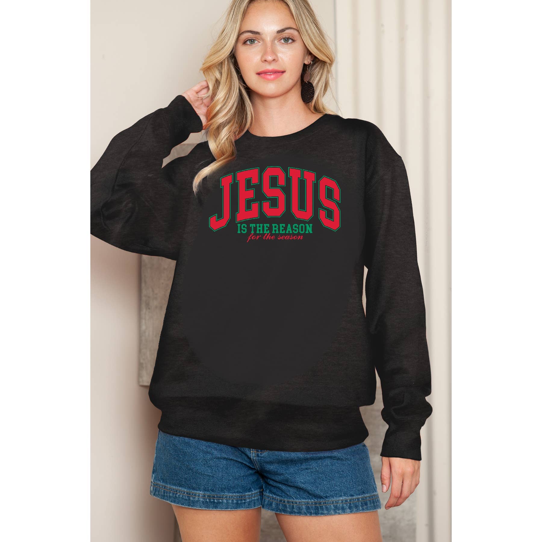 Jesus Is the Reason For the Season Crewneck Sweatshirt T-Shirts, Hoodie | PodTeesHub.com