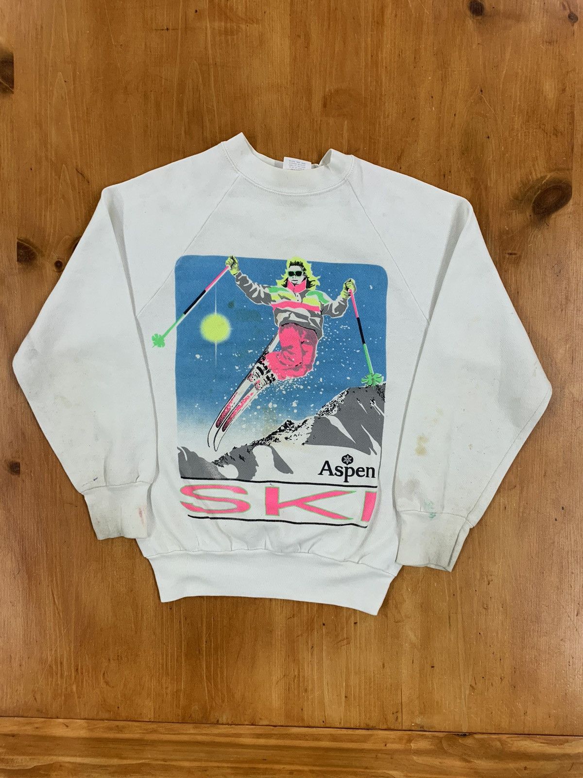 Vintage Crewneck 90s Neon Ski Aspen Crewneck T-Shirts, Hoodie, Sweatshirt | PodTeesHub.com