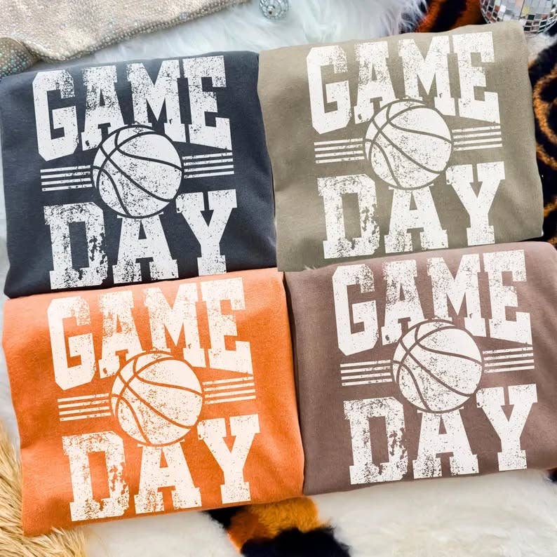Basketball Game Day Distressed Dtf Tee Hoodie, Sweatshirt | PodTeesHub.com