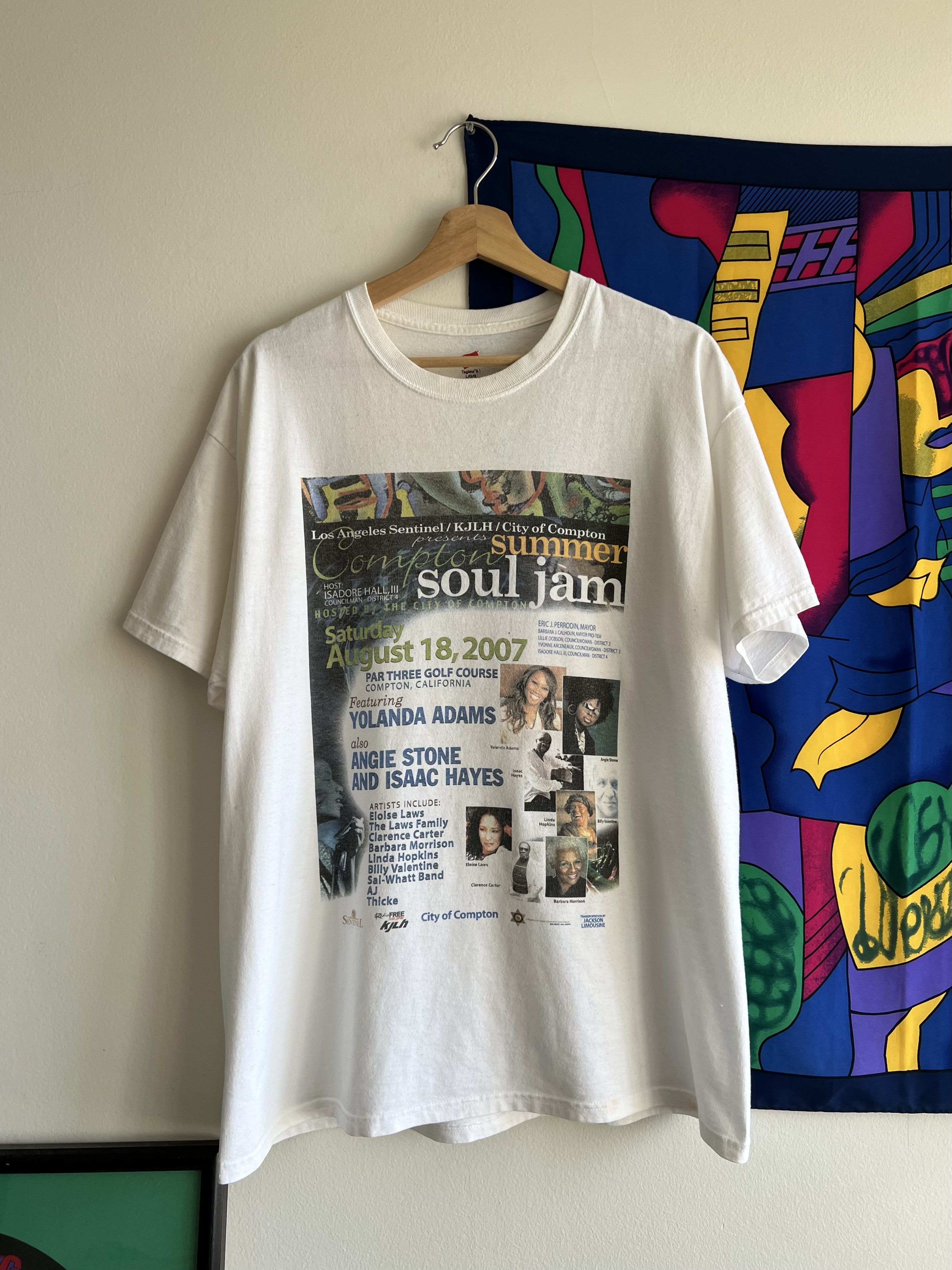 Rap Tees Vintage Y2k 07 Compton Summer Soul Jam Festival Tee Size L Hoodie, Sweatshirt | PodTeesHub.com