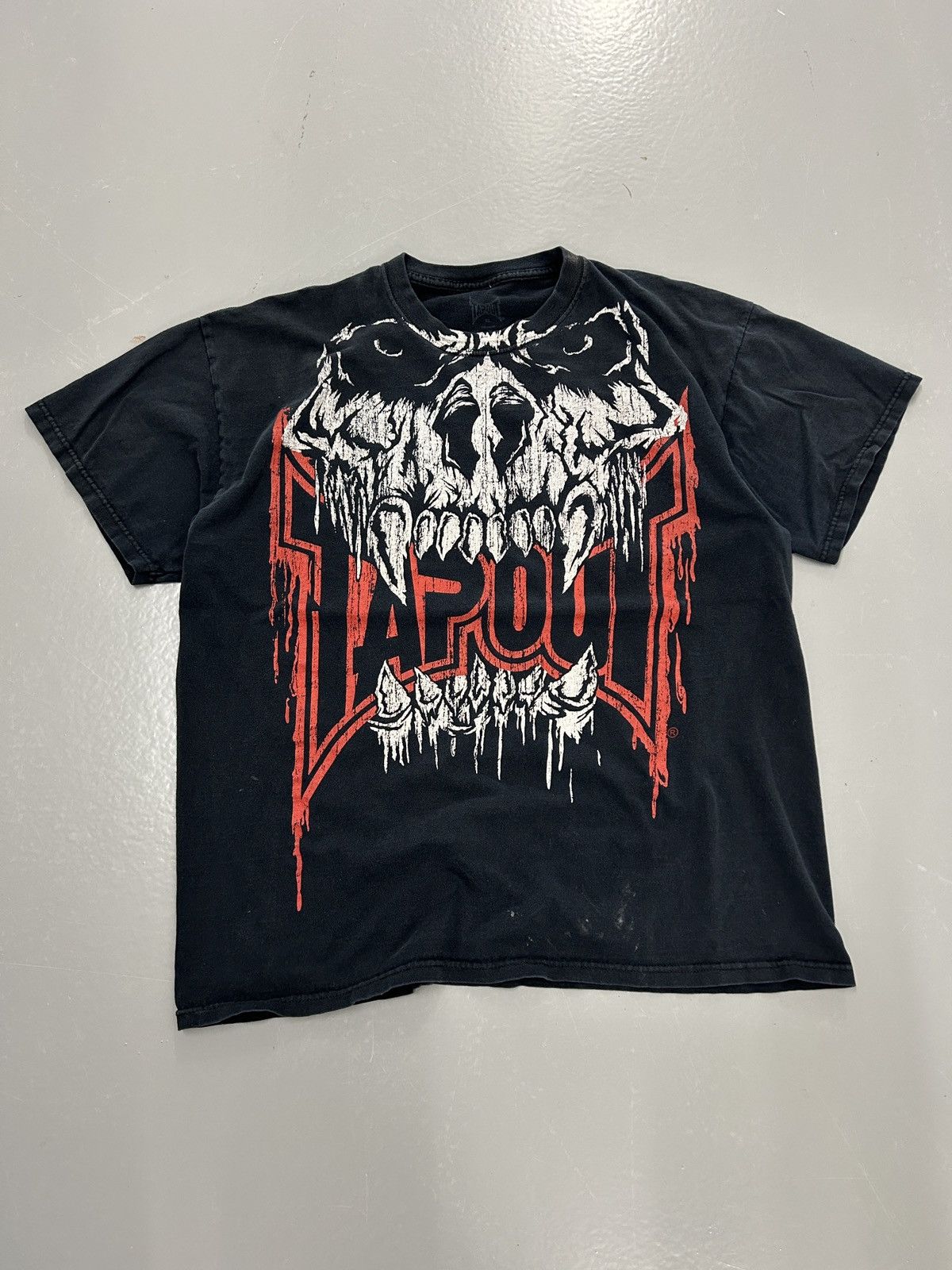 Tapout X Vintage Crazy Vintage Y2k Rare Tapout Skull Faded Black T Shirt Hoodie, Sweatshirt | PodTeesHub.com