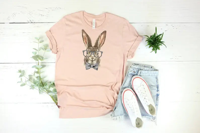 Bunny with Glasses T-Shirt Hoodie, Sweatshirt | PodTeesHub.com