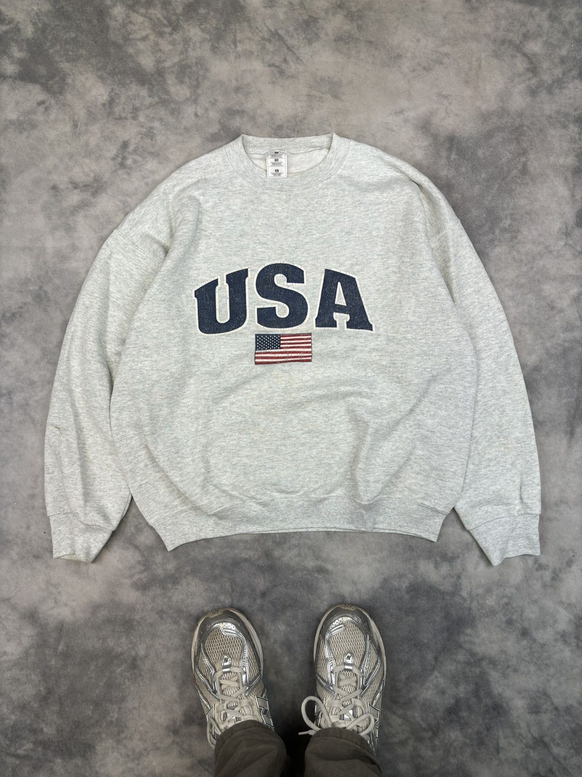 Vintage Usa Flag Gray Galt Sand Graphic Crewneck Xl Fotl Boxy Skate T-Shirts, Hoodie, Sweatshirt | PodTeesHub.com