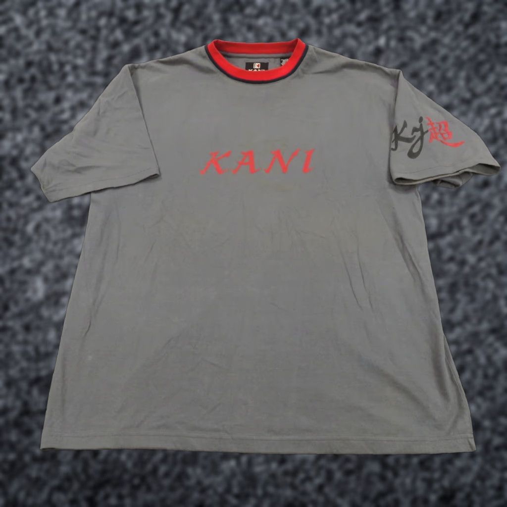 Kani Vintage Karl Kani Shirt Mens Xl Grey Ringer Collar Spellout 90s Hip Hop Tee T Shirt Hoodie, Sweatshirt | PodTeesHub.com
