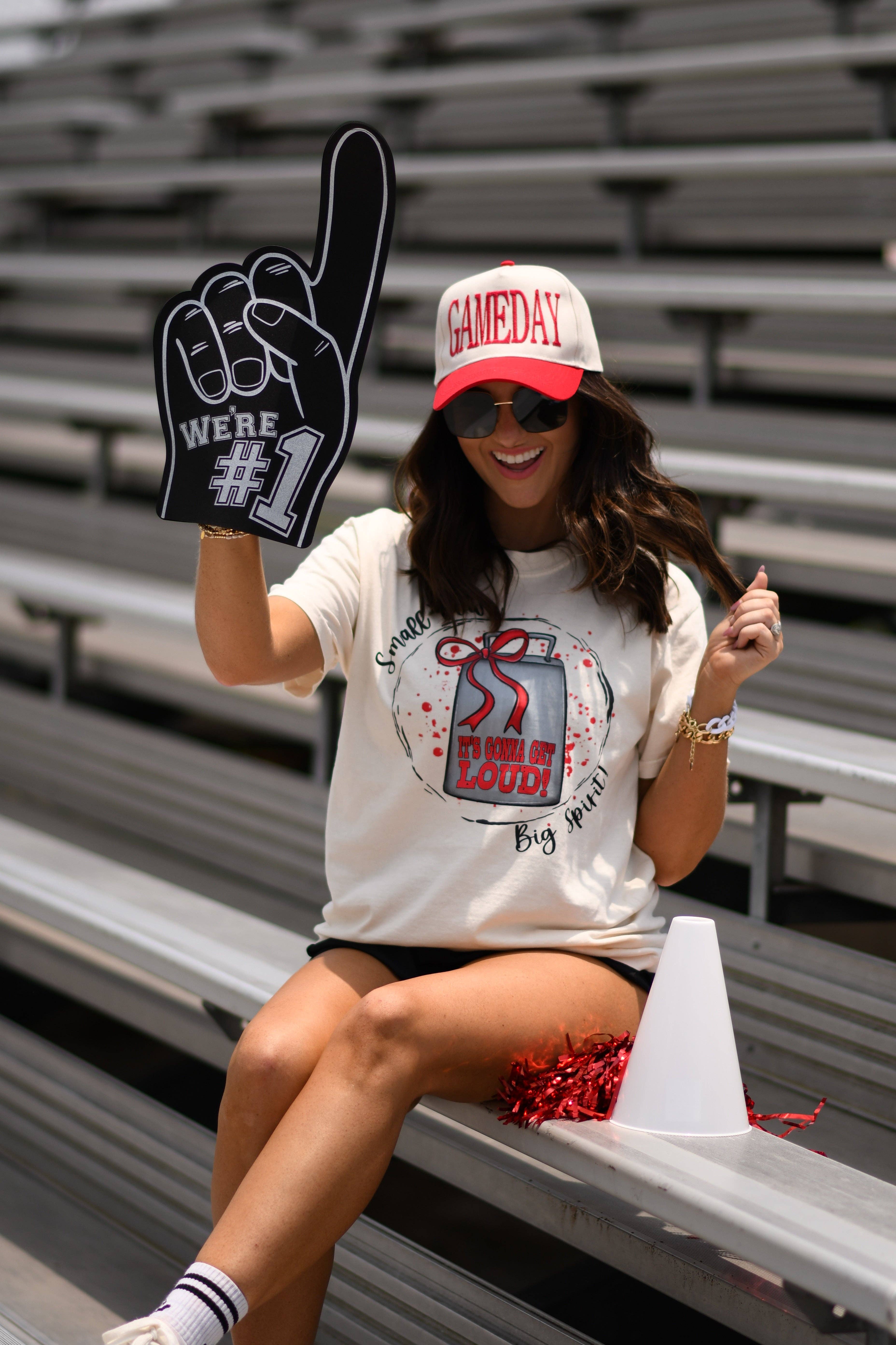 Red Small Town Big Spirit Tee Hoodie, Sweatshirt | PodTeesHub.com