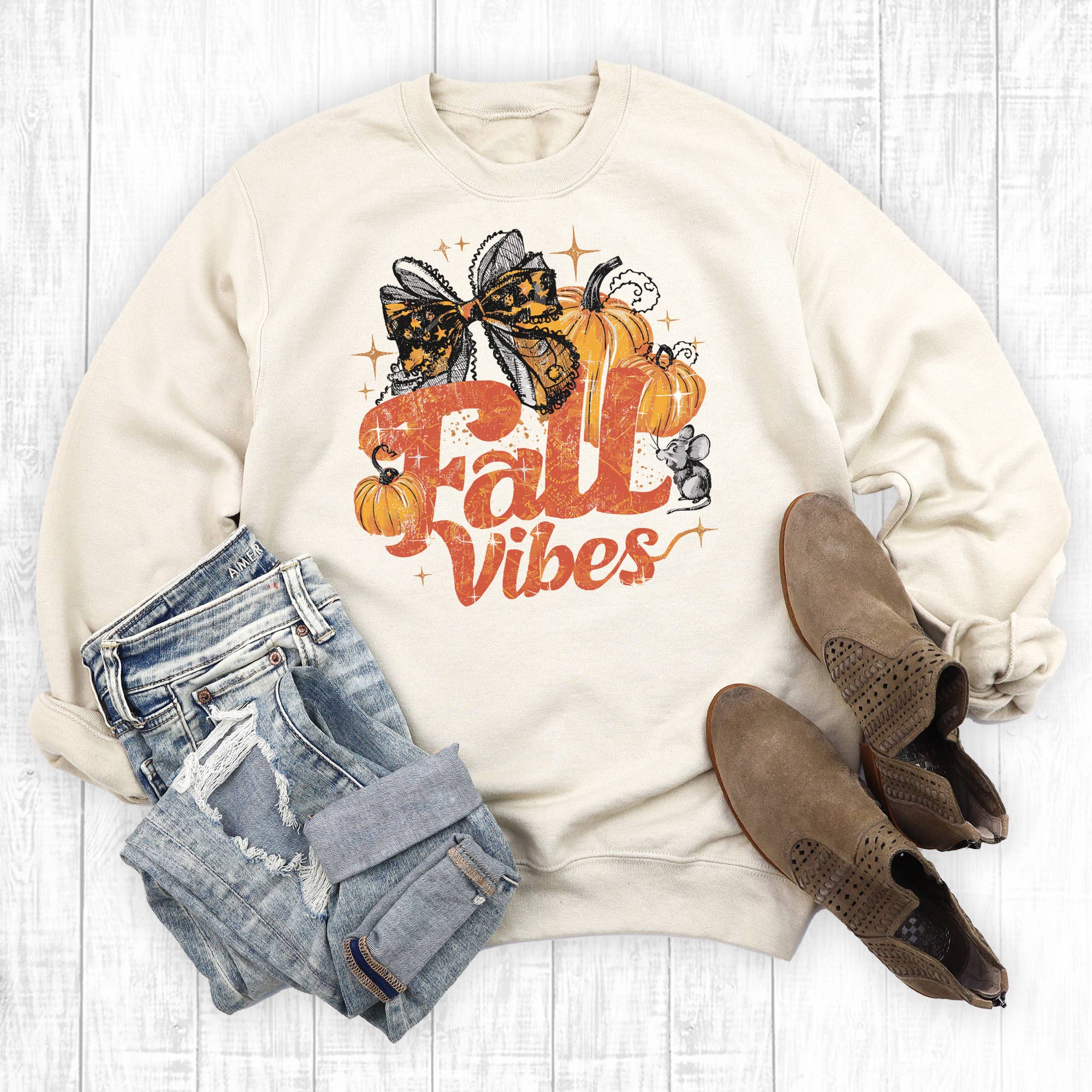 Coquette Bow Fall Vibes Sweatshirt T-Shirts, Hoodie | PodTeesHub.com
