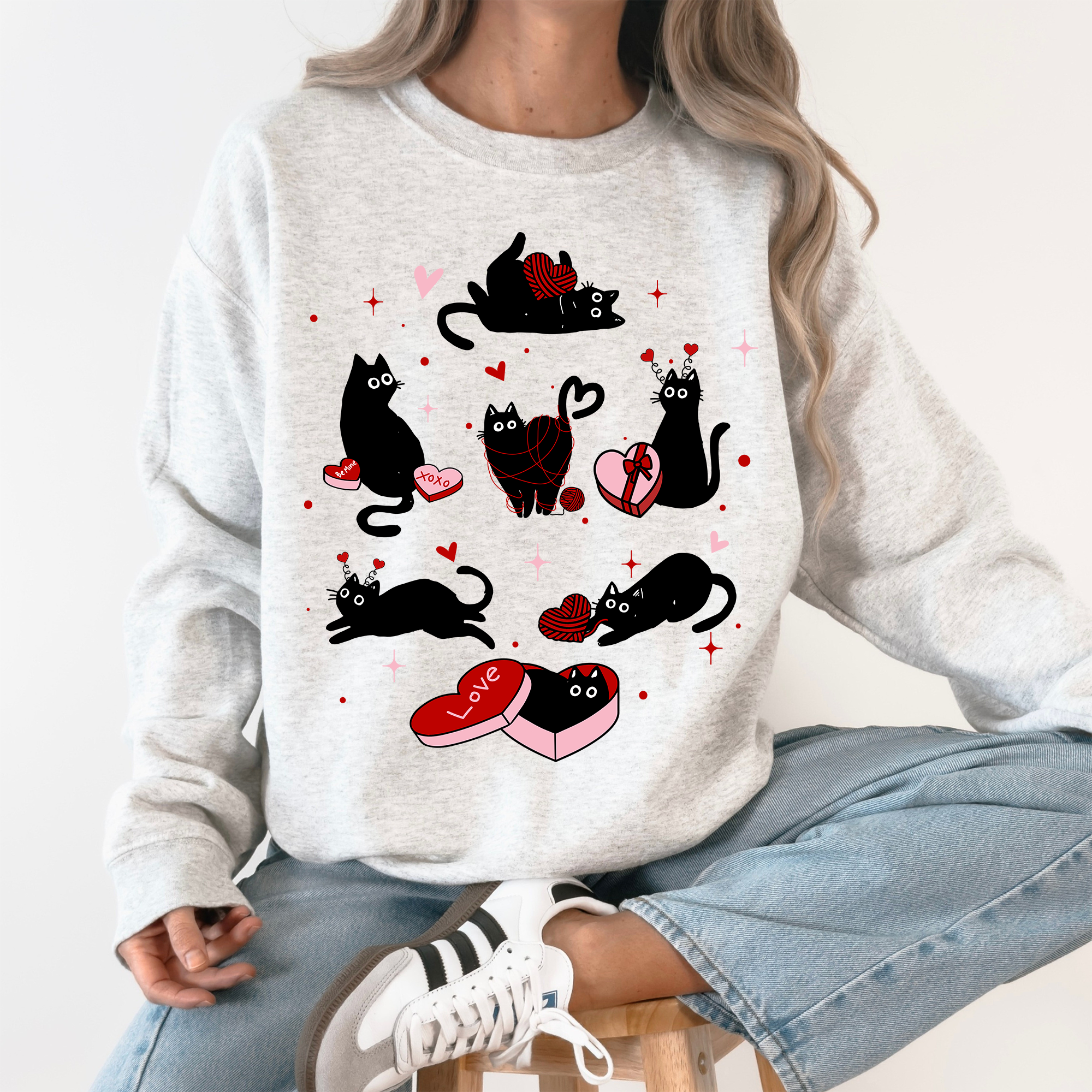 Valentine's Day Kitties, Cat Lover, Love Sweatshirt T-Shirts, Hoodie | PodTeesHub.com