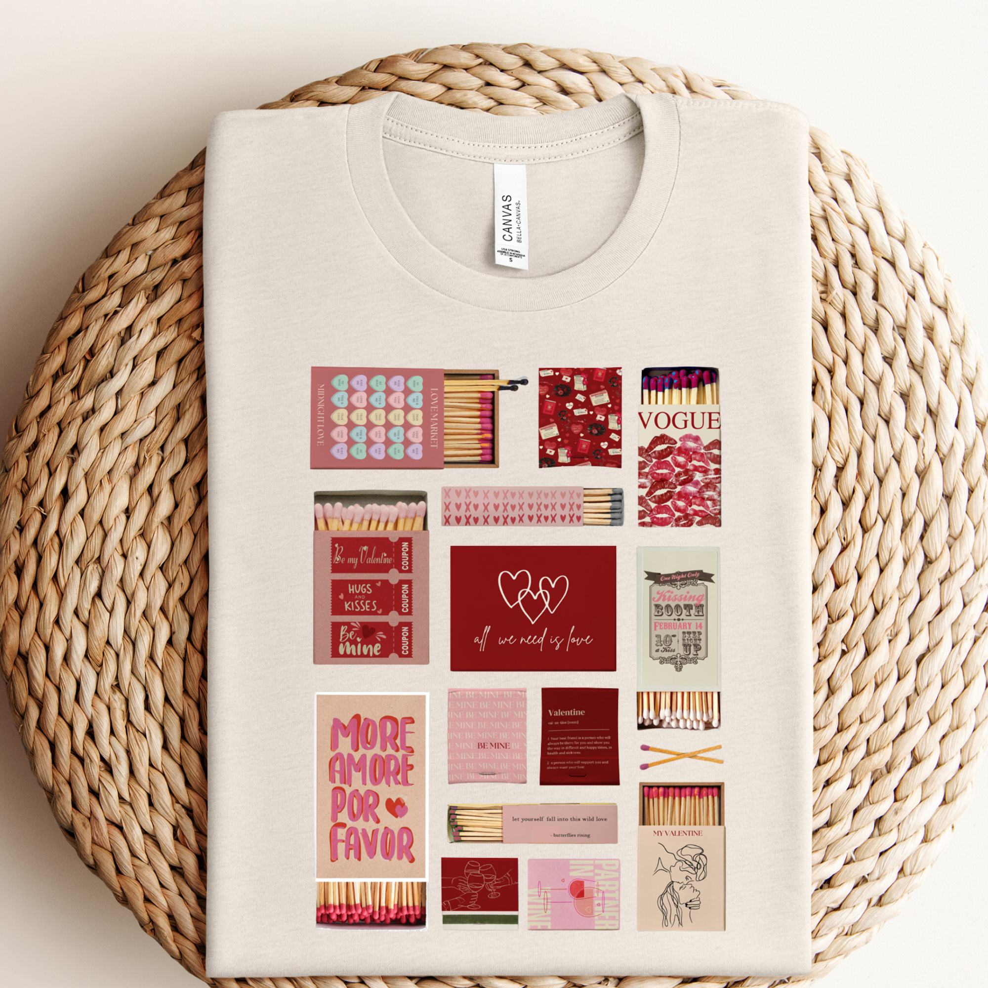 Valentine's Match Box Graphic Tee Hoodie, Sweatshirt | PodTeesHub.com
