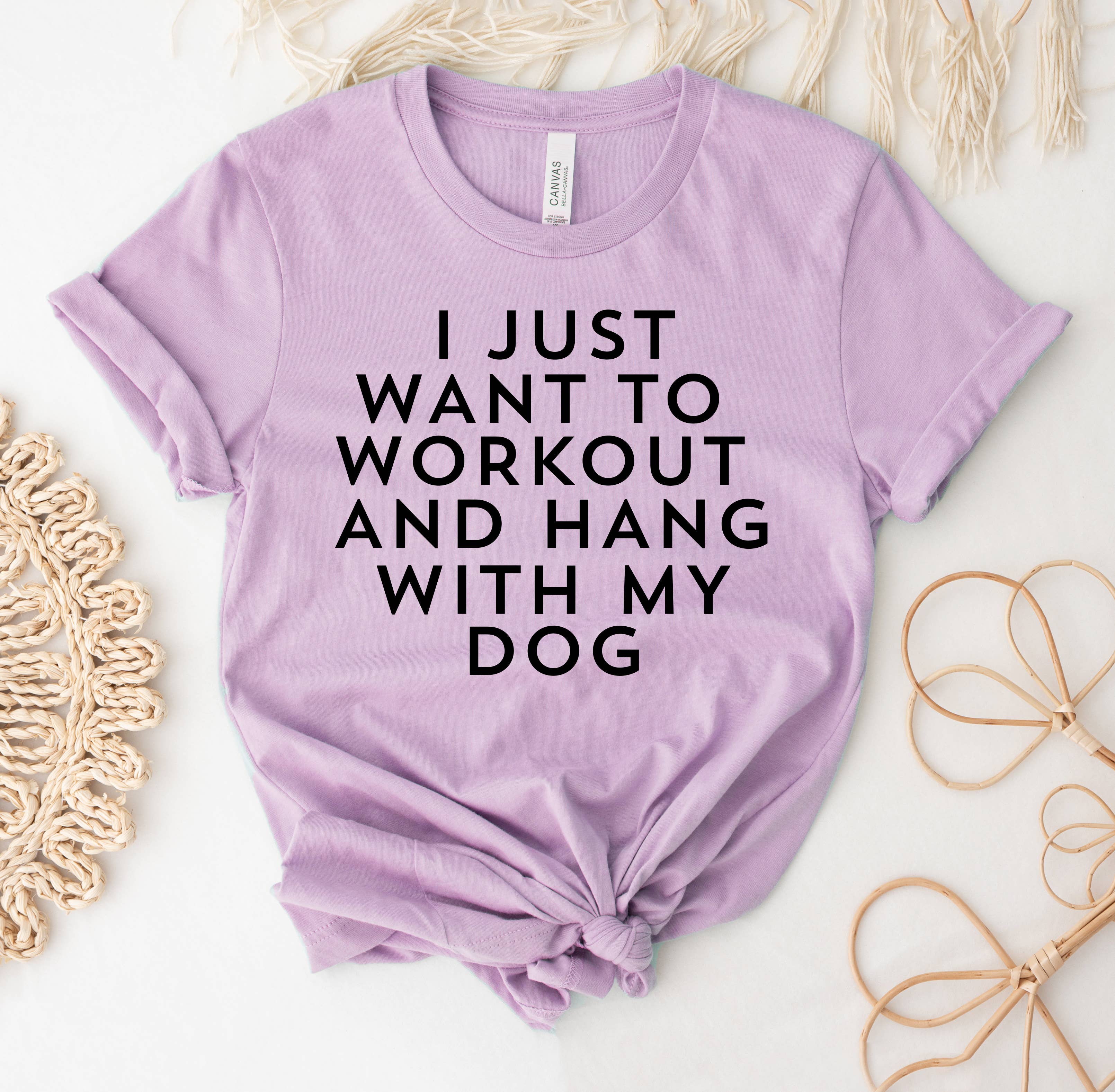I Just Want To Workout and Hang with My Dog T-Shirt Hoodie, Sweatshirt | PodTeesHub.com