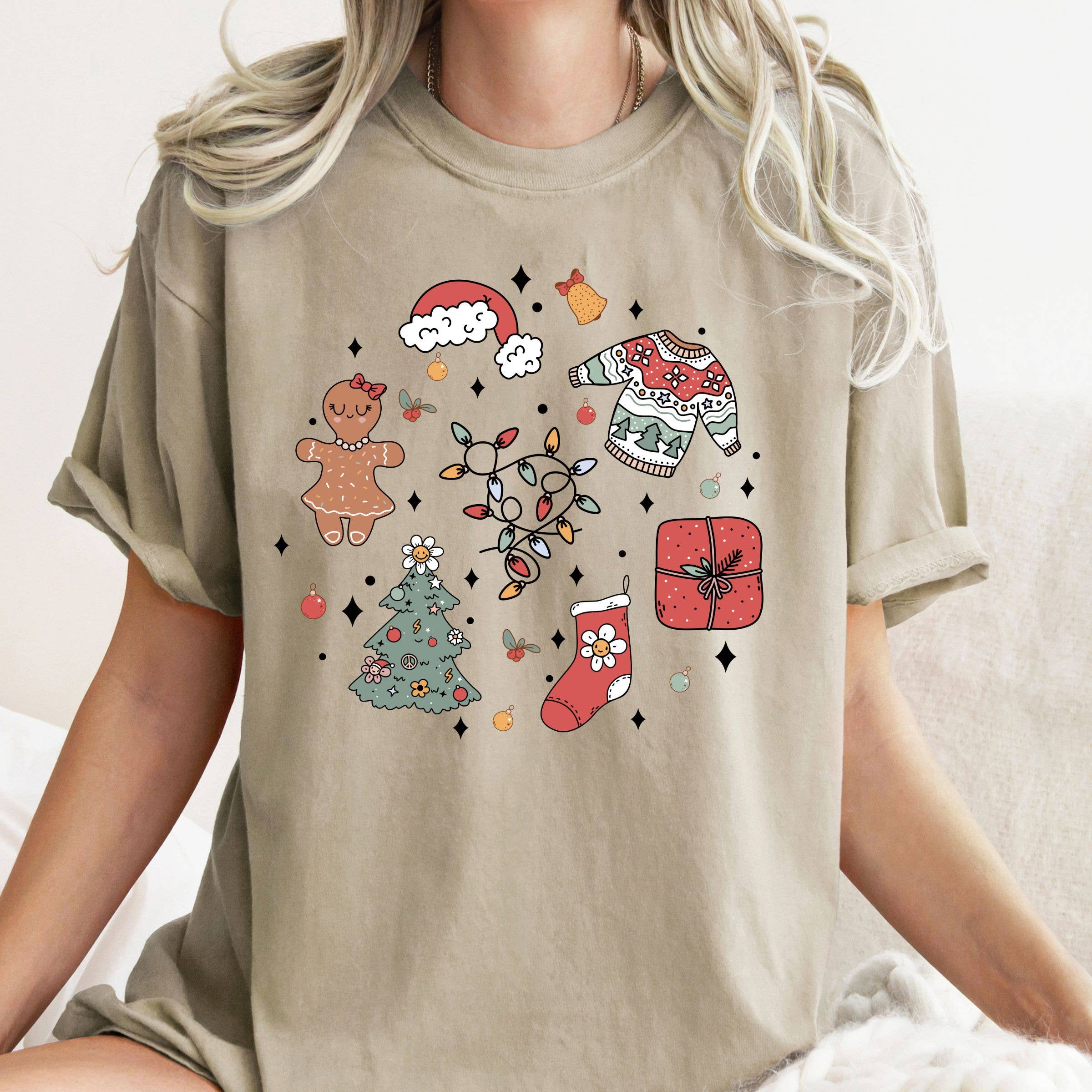 Festive Christmas Tee - Graphic Tee - Trendy Christmas Hoodie, Sweatshirt | PodTeesHub.com
