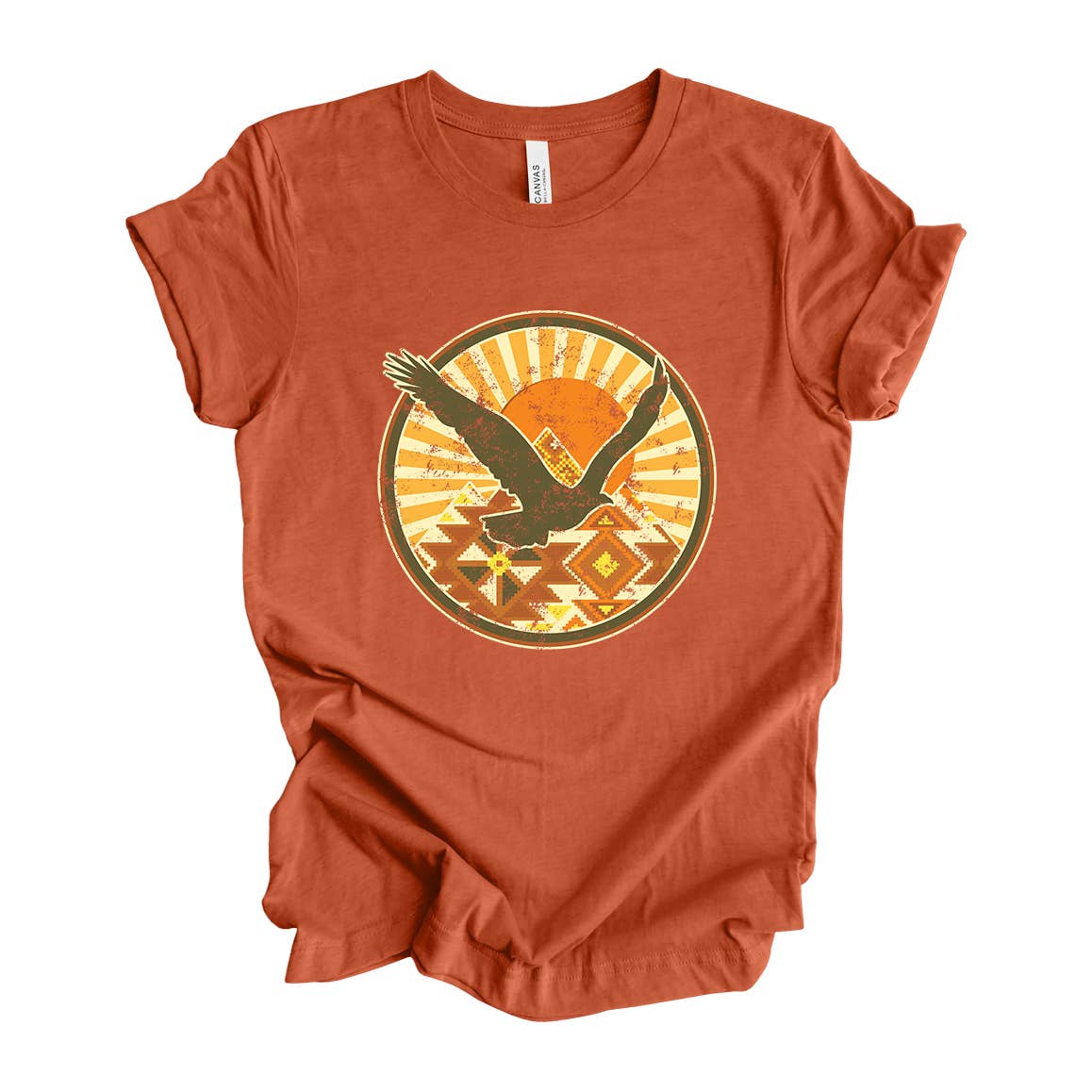 Aztec Bird Sunrise Tee Hoodie, Sweatshirt | PodTeesHub.com