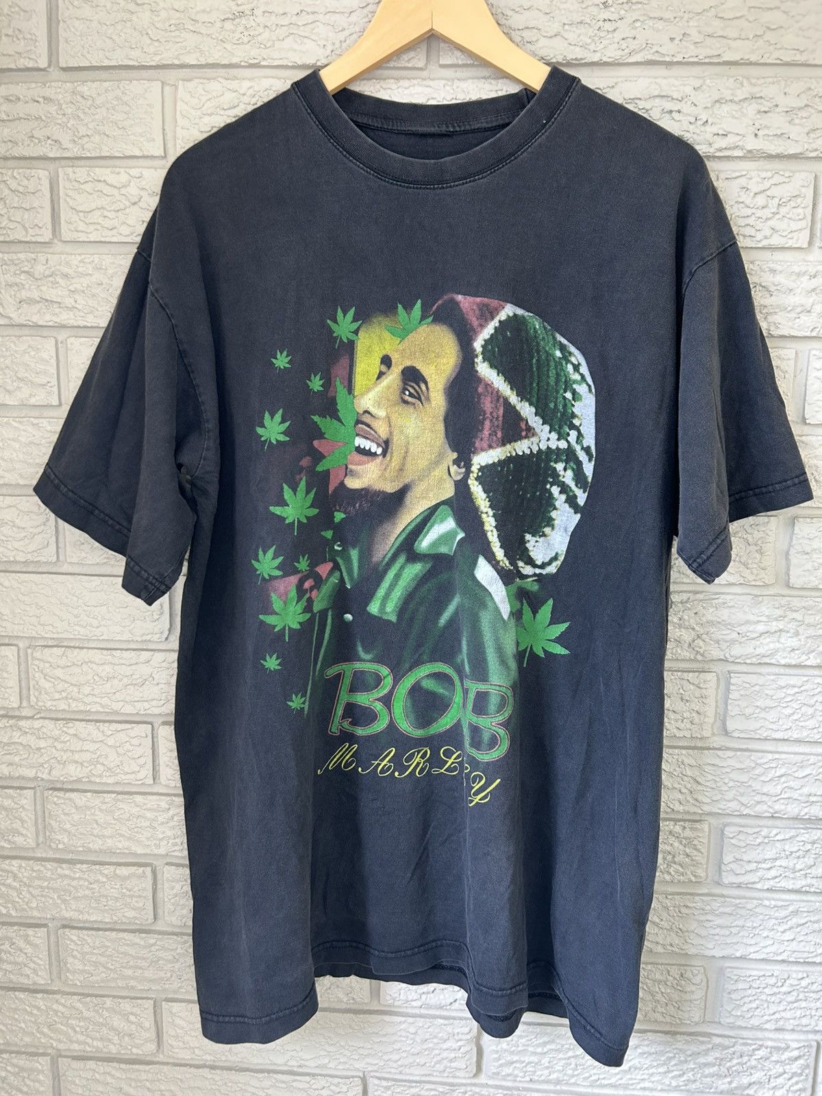 Rap X Vintage Vintage Faded Bob Marley Weed Rap T-Shirts, Hoodie, Sweatshirt