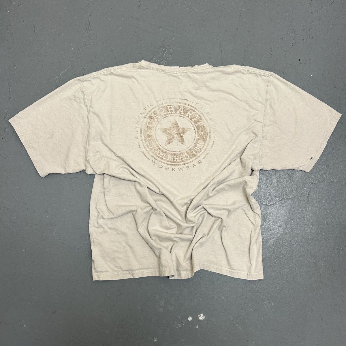Beat Tan Carhartt Faded Tee Xl Boxy Hoodie, Sweatshirt | PodTeesHub.com
