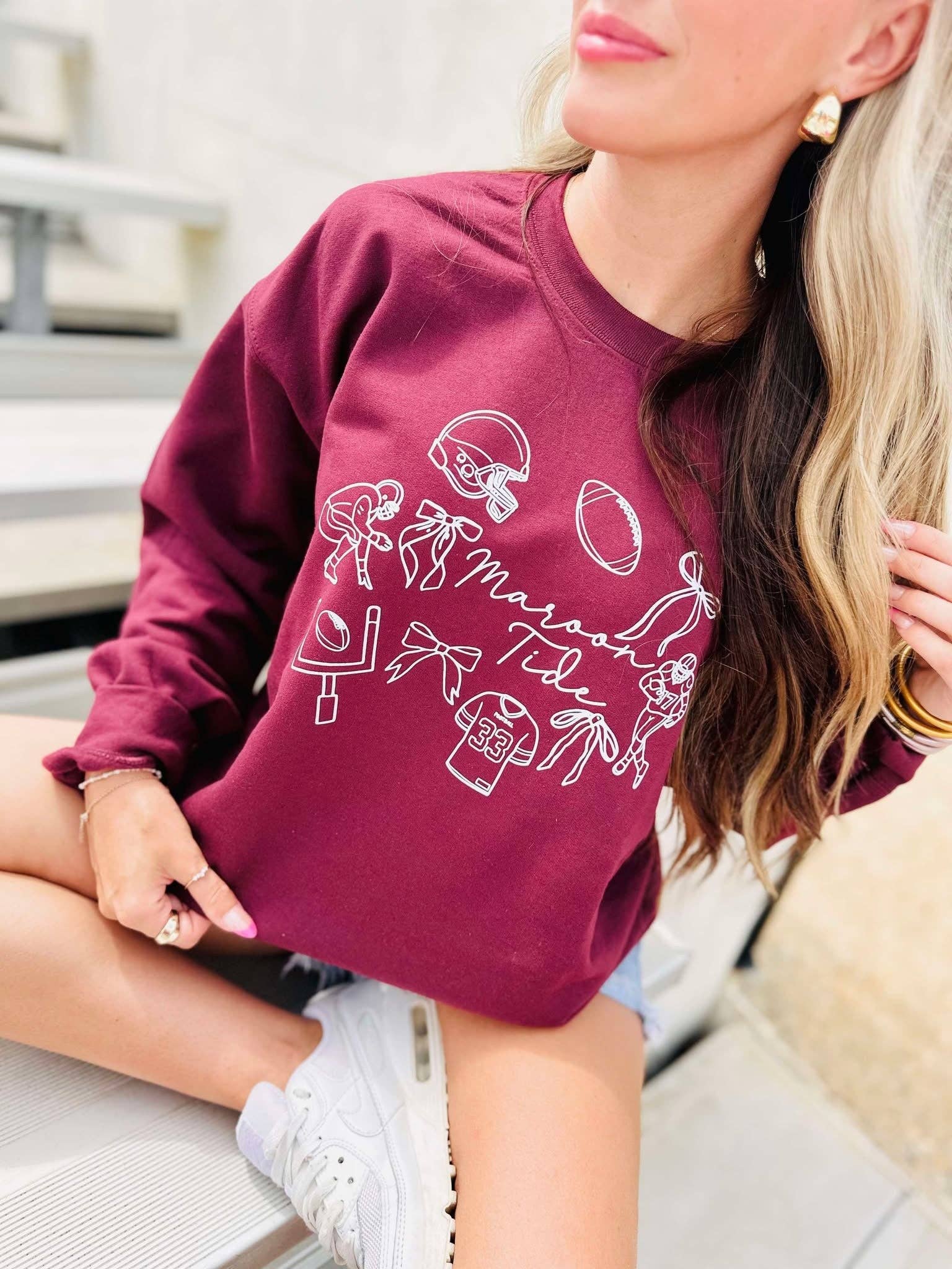 Custom Whimsy Football Collage Graphic Sweatshirt T-Shirts, Hoodie | PodTeesHub.com