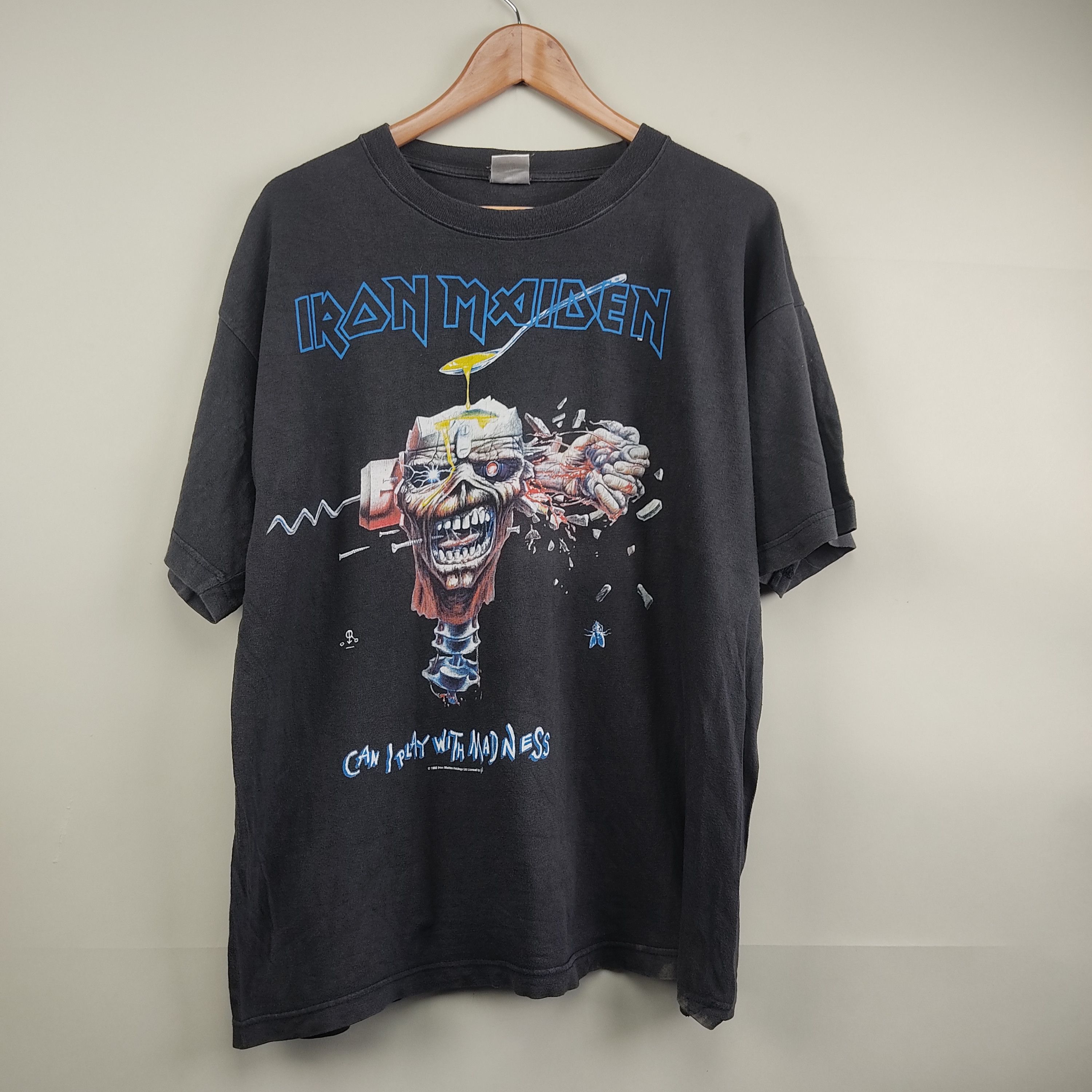 Iron Maiden X Vintage 1988 Iron Maiden Can I Play With Madness T-Shirts, Hoodie, Sweatshirt | PodTeesHub.com