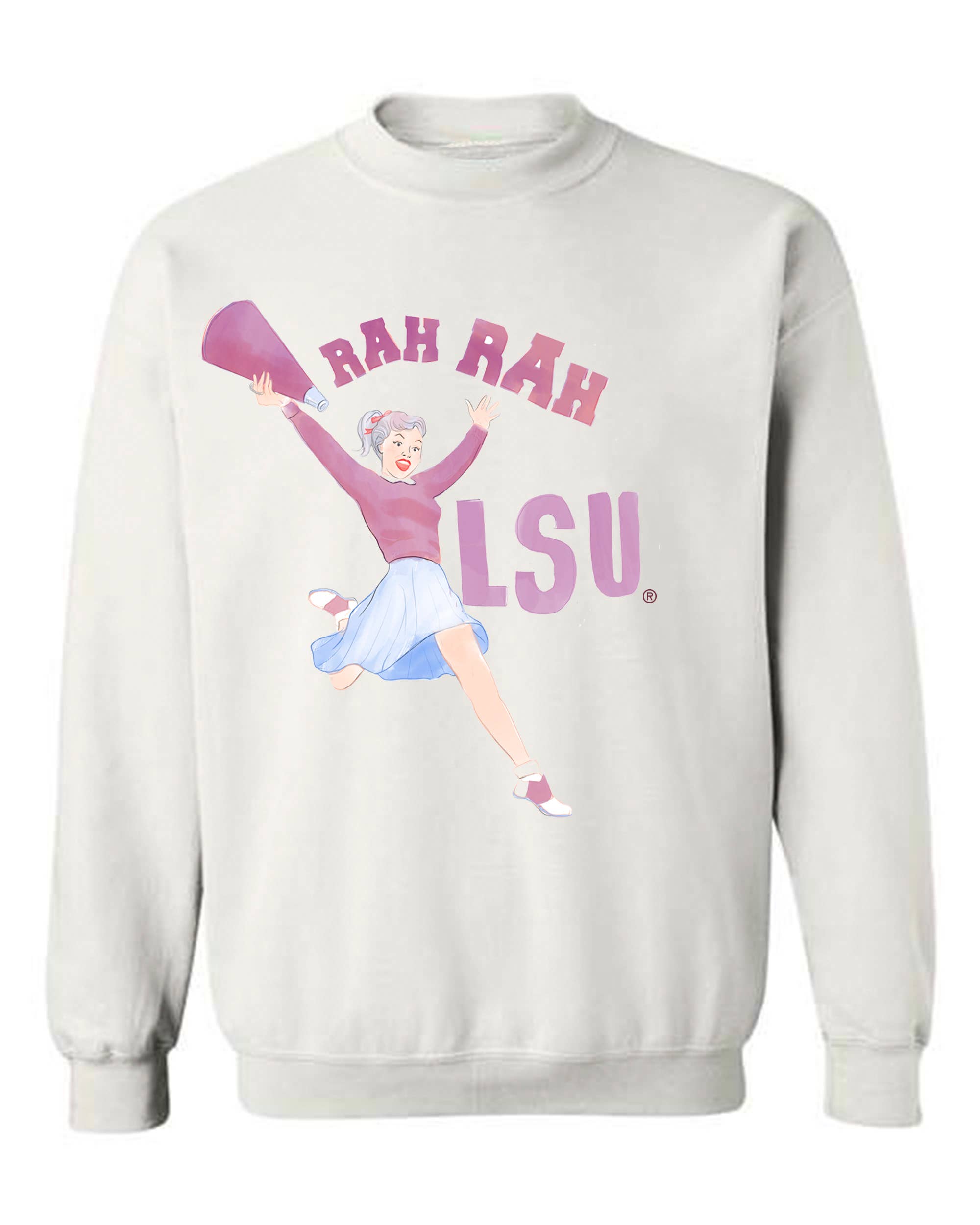 Geaux Lsu Louisiana State Tigers Rah Rah White Sweatshirt T-Shirts, Hoodie | PodTeesHub.com