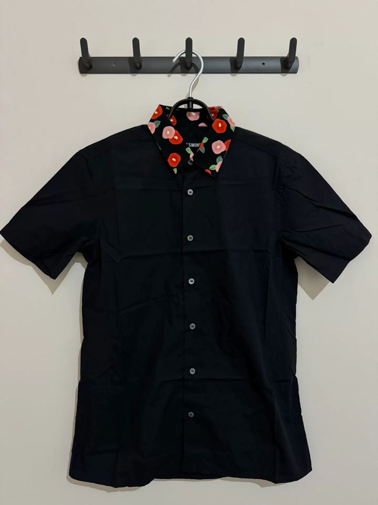 Simons Raf Simons Floral Collar Short Sleeve Shirt T-Shirts, Hoodie, Sweatshirt