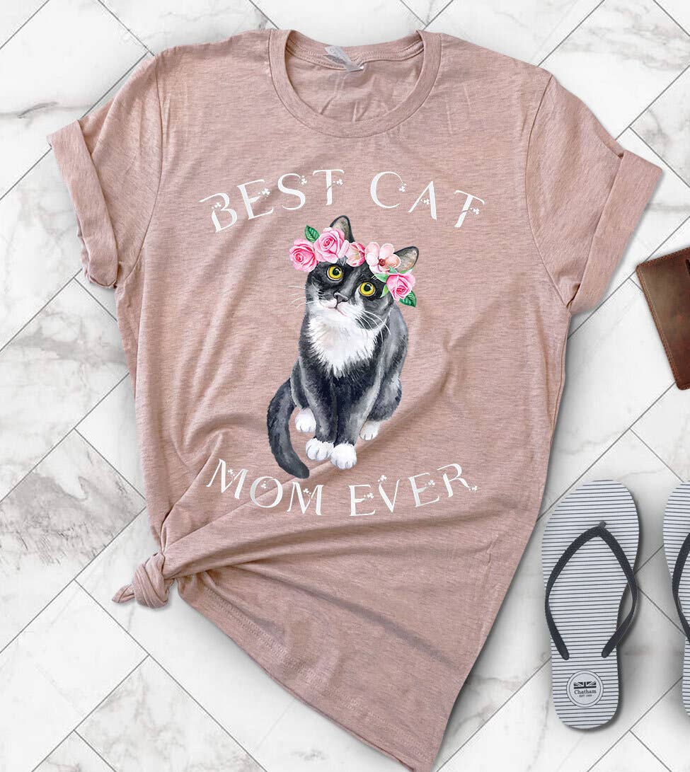 Best Cat Mom Ever - Cat Mom Fun Mother's Day Gift T-Shirt Hoodie, Sweatshirt | PodTeesHub.com