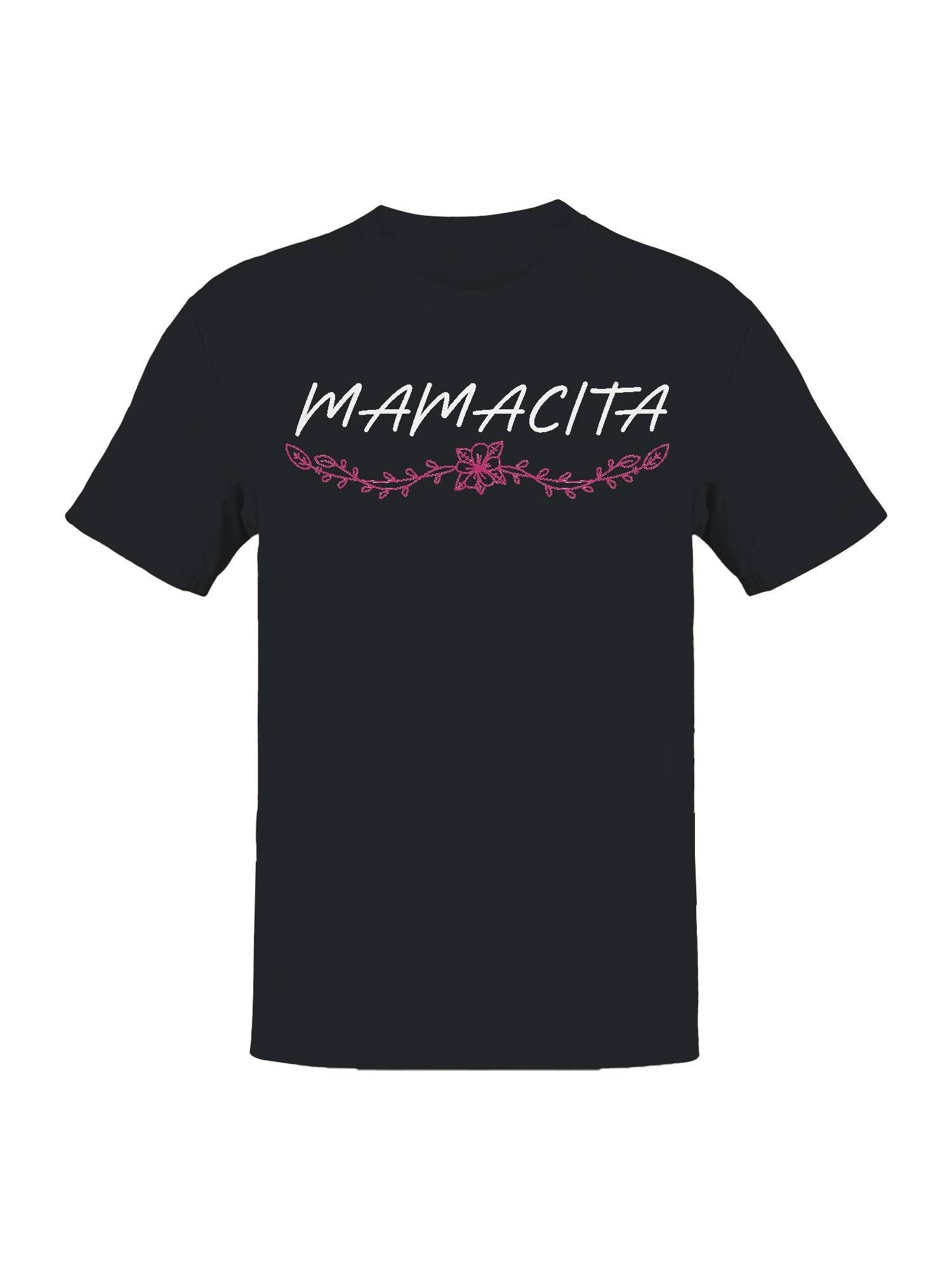 Elegant "Mamacita" Floral Design Women's T-Shirt Hoodie, Sweatshirt | PodTeesHub.com