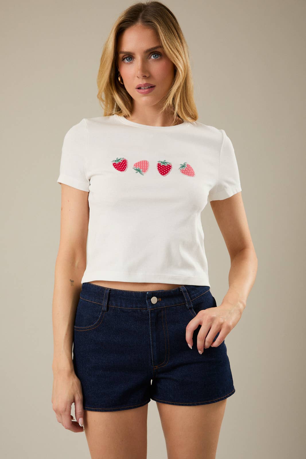 Crew Neck Short Sleeve "Strawberry" T-Shirt Hoodie, Sweatshirt | PodTeesHub.com