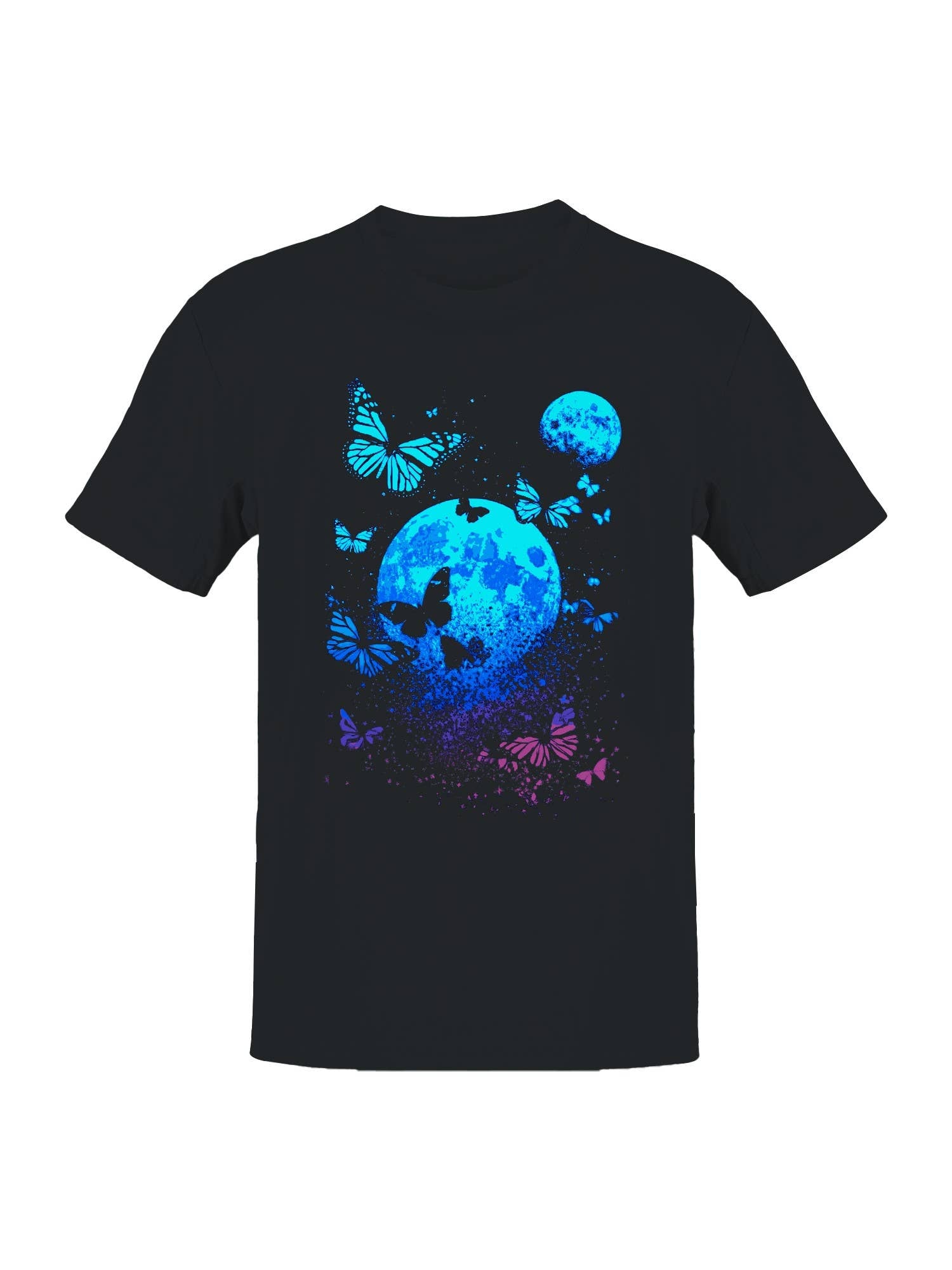 Celestial Butterflies Under Moonlight Men's T-Shirt Hoodie, Sweatshirt | PodTeesHub.com