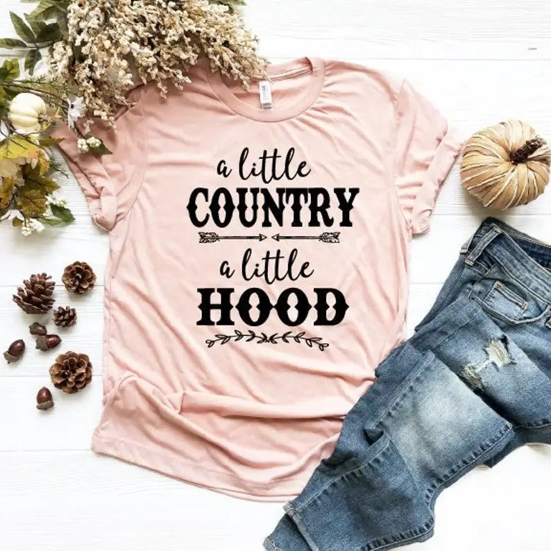 A Little Country A Little Hood T-Shirt Hoodie, Sweatshirt | PodTeesHub.com