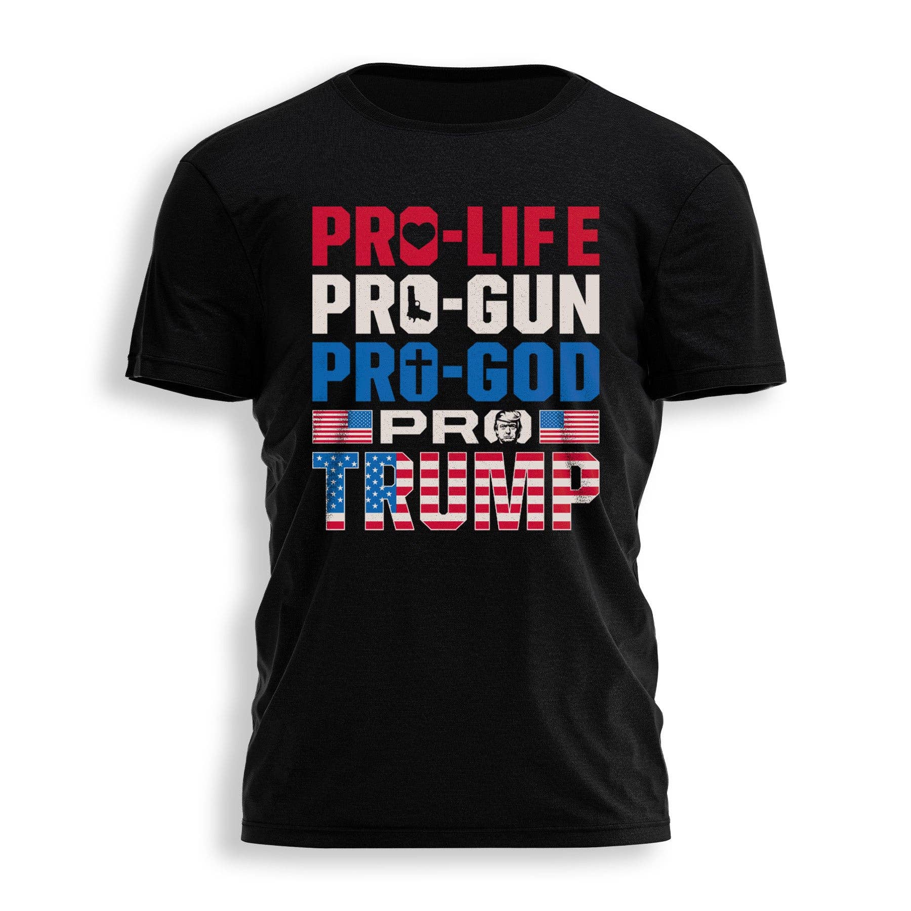 Pro Life - Pro Gun - Pro God - Pro Trump Tee - 1527 Hoodie, Sweatshirt | PodTeesHub.com