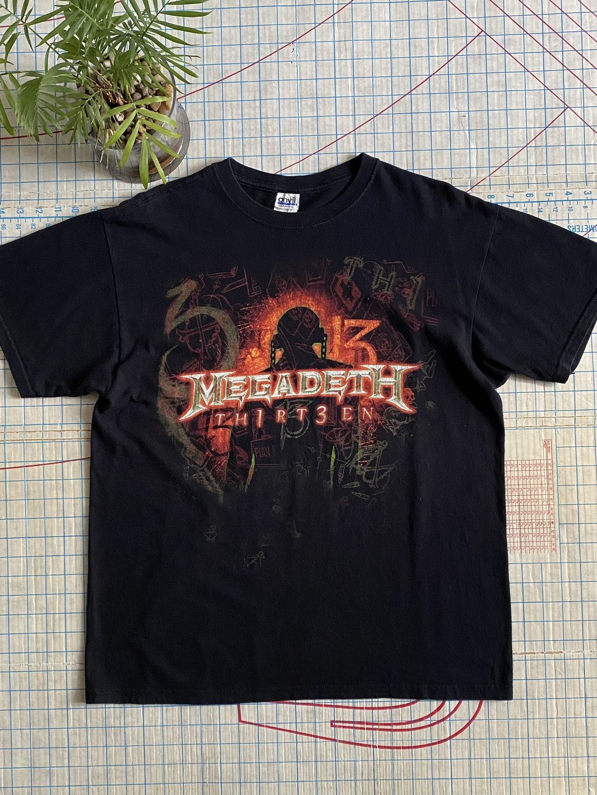 Megadeth Thirteen Tour Tee Black Size Large Rock Band Tee Hoodie, Sweatshirt | PodTeesHub.com